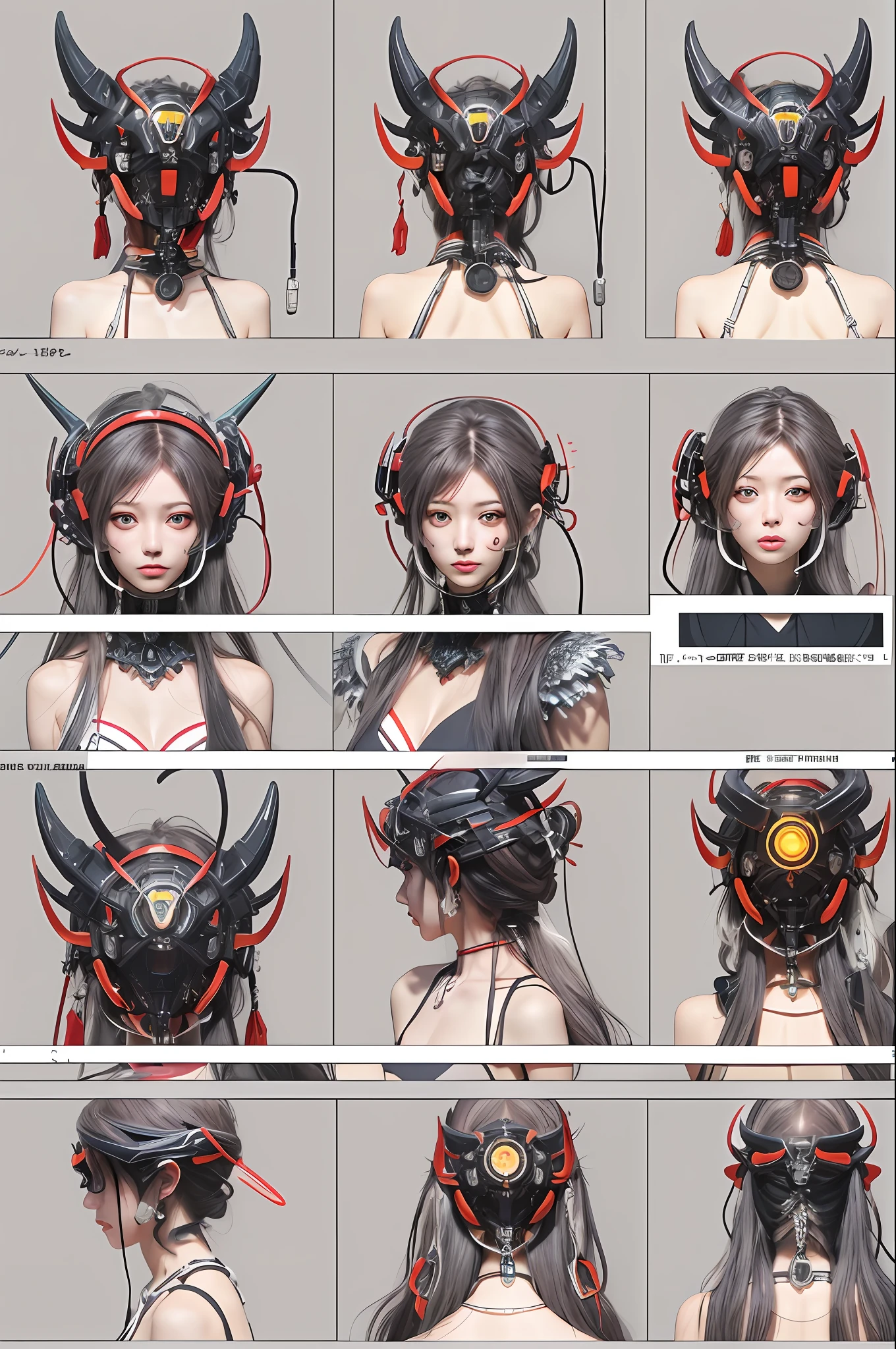 top-quality、masterpiece、超A high resolution、(Photorealsitic:1.4)、Raw photo、女の子1人、red hairs、glowy skin、1 Machine Devil、large metal wings、Metal horn、((super realistic details))、portlate、globalillumination、Shadow、octan render、8K、ultrasharp、Colossal tits、Raw skin is exposed in cleavage、Black fiberglass body、Details of intricate gilded ornaments、Sumerian details、About Cyberpunk、Glowing LEDs、IC chips、Data Links、Hydraulic cylinder、highly intricate detail、Realistic light、Red Eyes、radiant eyes、Facing the camera、neon details、Mechanical limbs、blood vessels connected to tubes、Mechanical vertebrae attached to the back、mechanical cervical attaching to neck、cowboy shot、Wires and cables connecting to the head、Luminous tube、Small LED lamp、