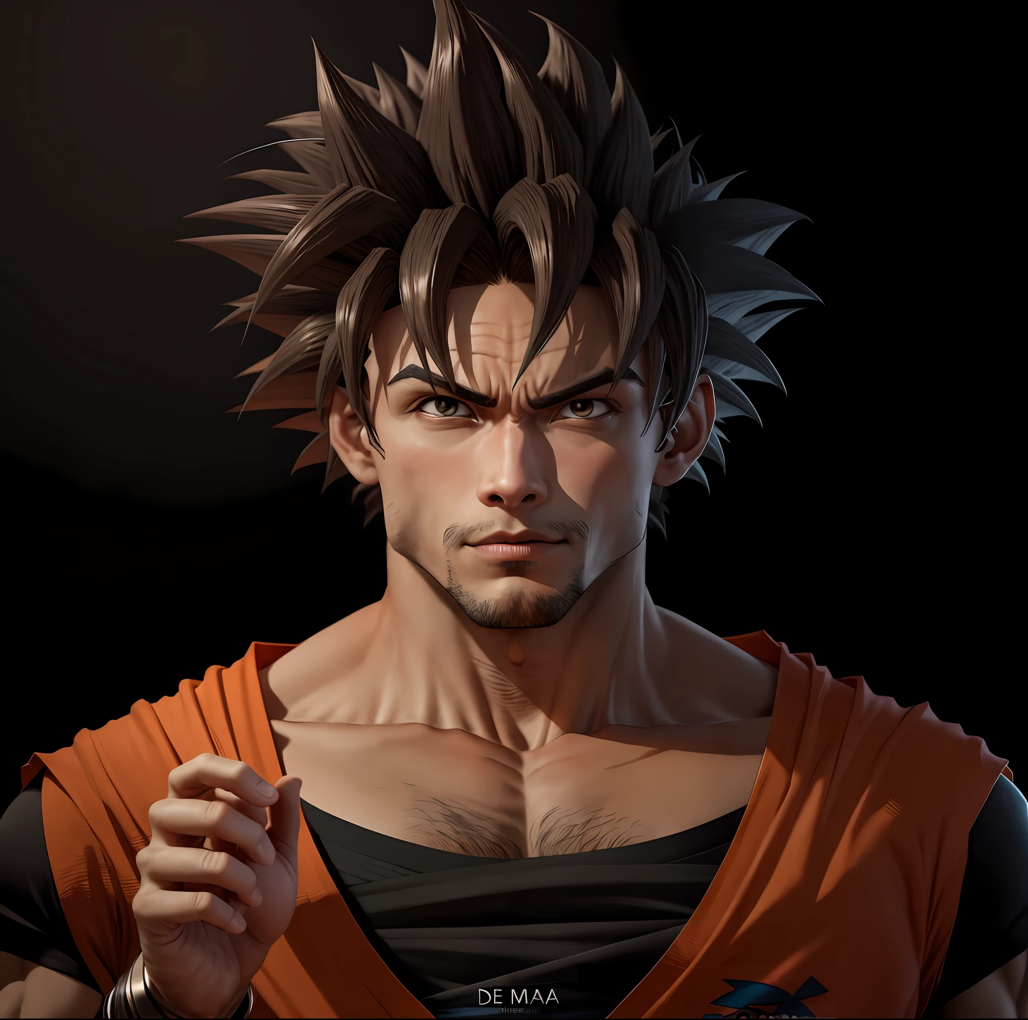 Goku extremamente realista com 20 anos de idade