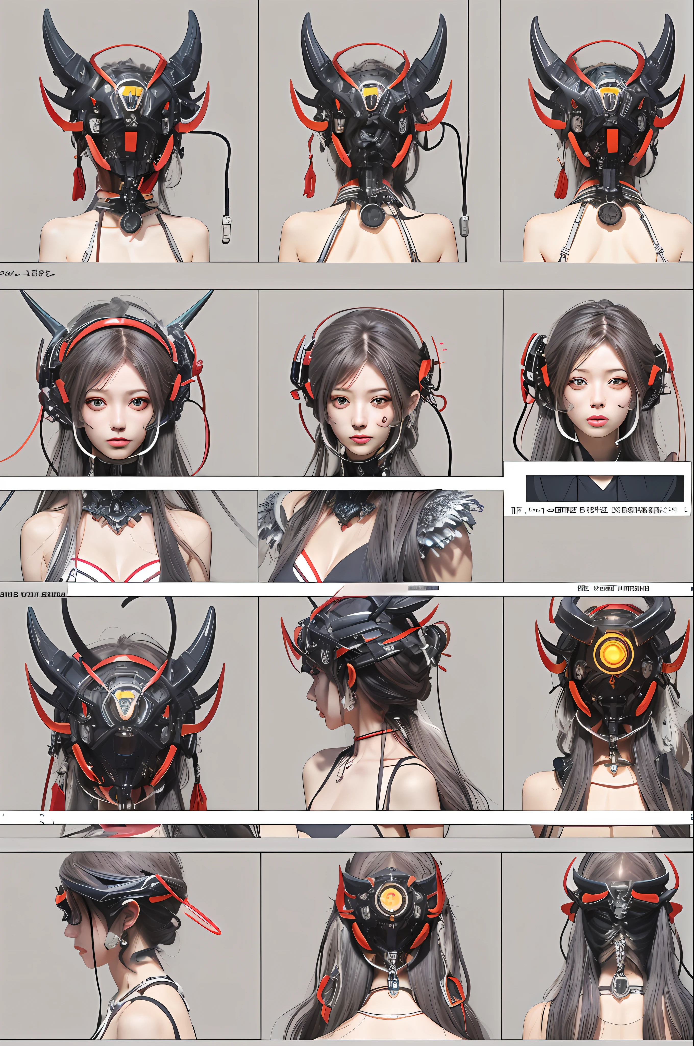 top-quality、masterpiece、超A high resolution、(Photorealsitic:1.4)、Raw photo、女の子1人、red hairs、glowy skin、1 Machine Devil、large metal wings、Metal horn、((super realistic details))、portlate、globalillumination、Shadow、octan render、8K、ultrasharp、Colossal tits、Raw skin is exposed in cleavage、Black fiberglass body、Details of intricate gilded ornaments、Sumerian details、About Cyberpunk、Glowing LEDs、IC chips、Data Links、Hydraulic cylinder、highly intricate detail、Realistic light、Red Eyes、radiant eyes、Facing the camera、neon details、Mechanical limbs、blood vessels connected to tubes、Mechanical vertebrae attached to the back、mechanical cervical attaching to neck、cowboy shot、Wires and cables connecting to the head、Luminous tube、Small LED lamp、