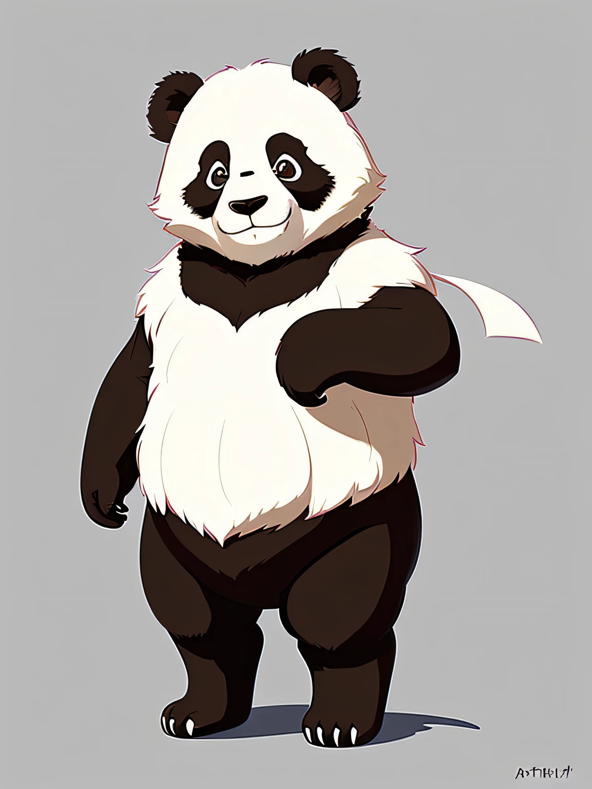 Sketch of a cute giant panda, frontal, chunky, cute, concept art inspired by senior character artist, trend in artstation, process art, high quality character design, character design art, children's art in artstation, highly detailed character design, cartoon concept art, character design, professional character design, character design concept art, concept art design illustration