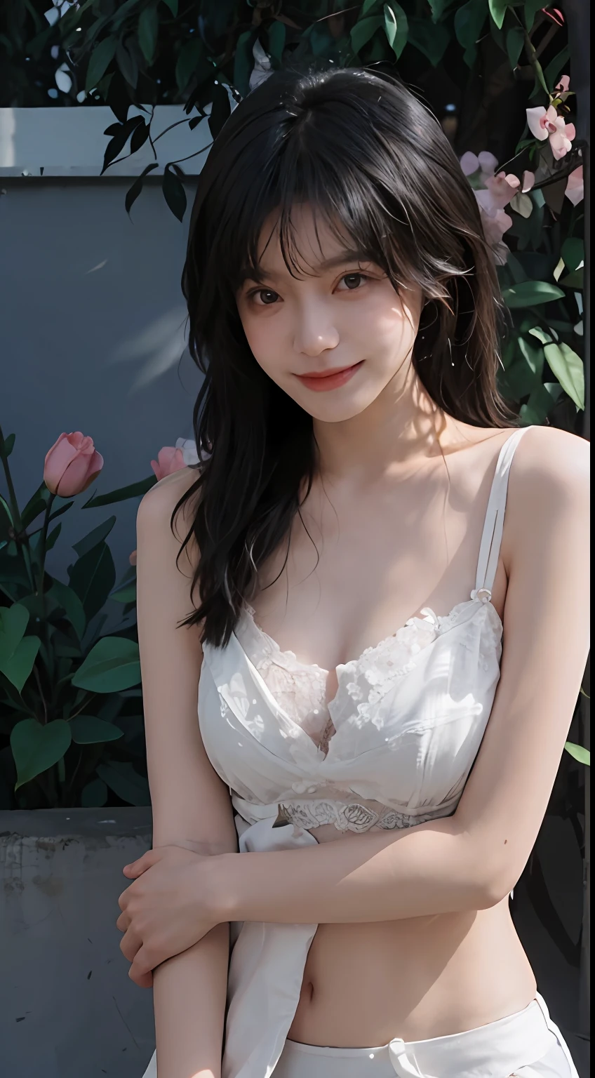 best qualtiy, 超高分辨率, (realisticlying:1.4), one-girl,Long azure hair,pantiess,long leges, beautifullegs, high-heels, standing on your feet, Perfect full body, A pair of clear and moving peach blossom eyes,Royal Sister,Fair skin,gem-like eyes,full bodyesbian,a sense of atmosphere,a beauty girl, ssmile, head straight-looking at viewer, closeup cleavage ,(Photorealistic:1.4),1girll,Sexy,(Clear lace bra:1.1),(Big breasts:1.1),(Upper body:1.4),(Wet body),(:1.4)