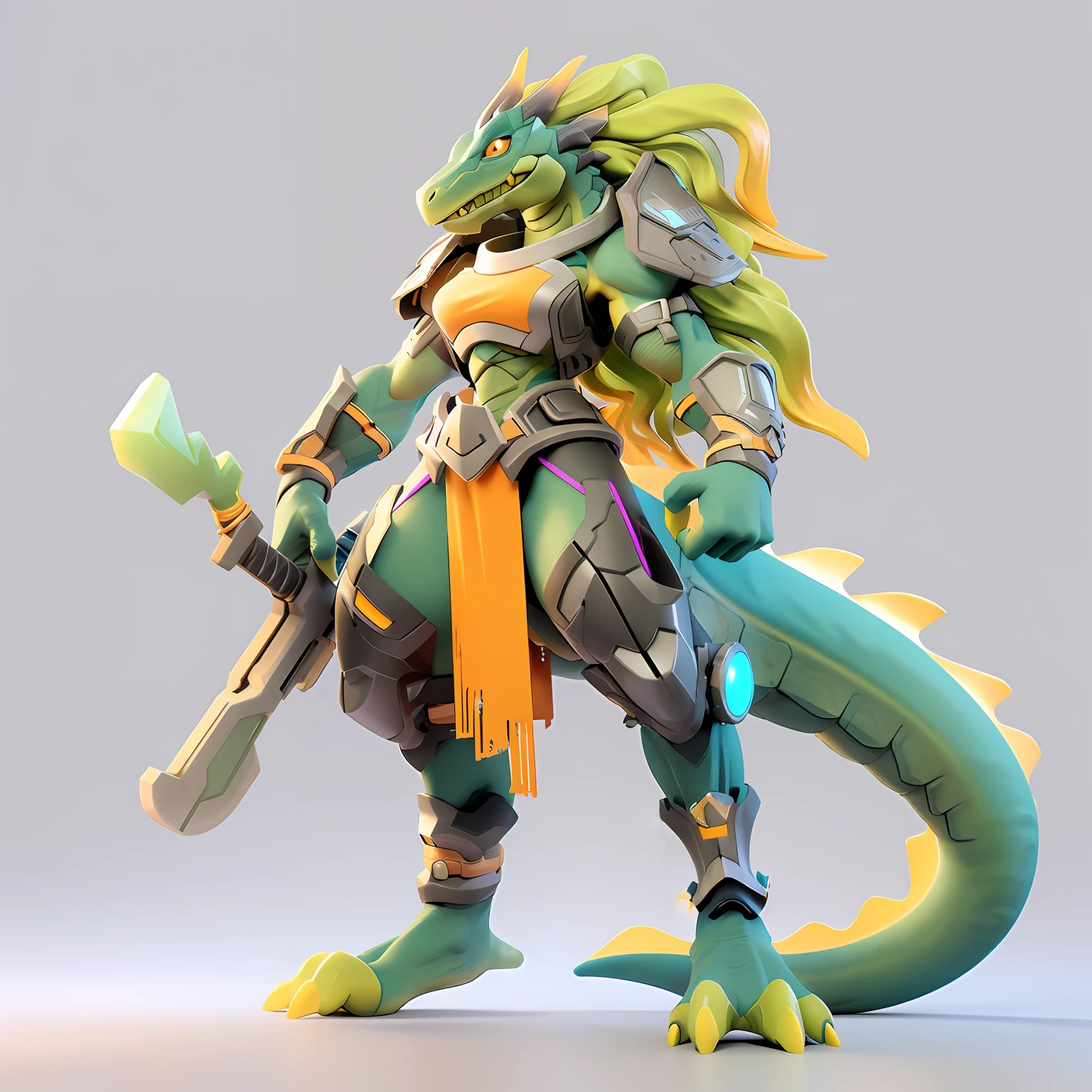 Mechanical armor,3D stylized rendering,high qulity