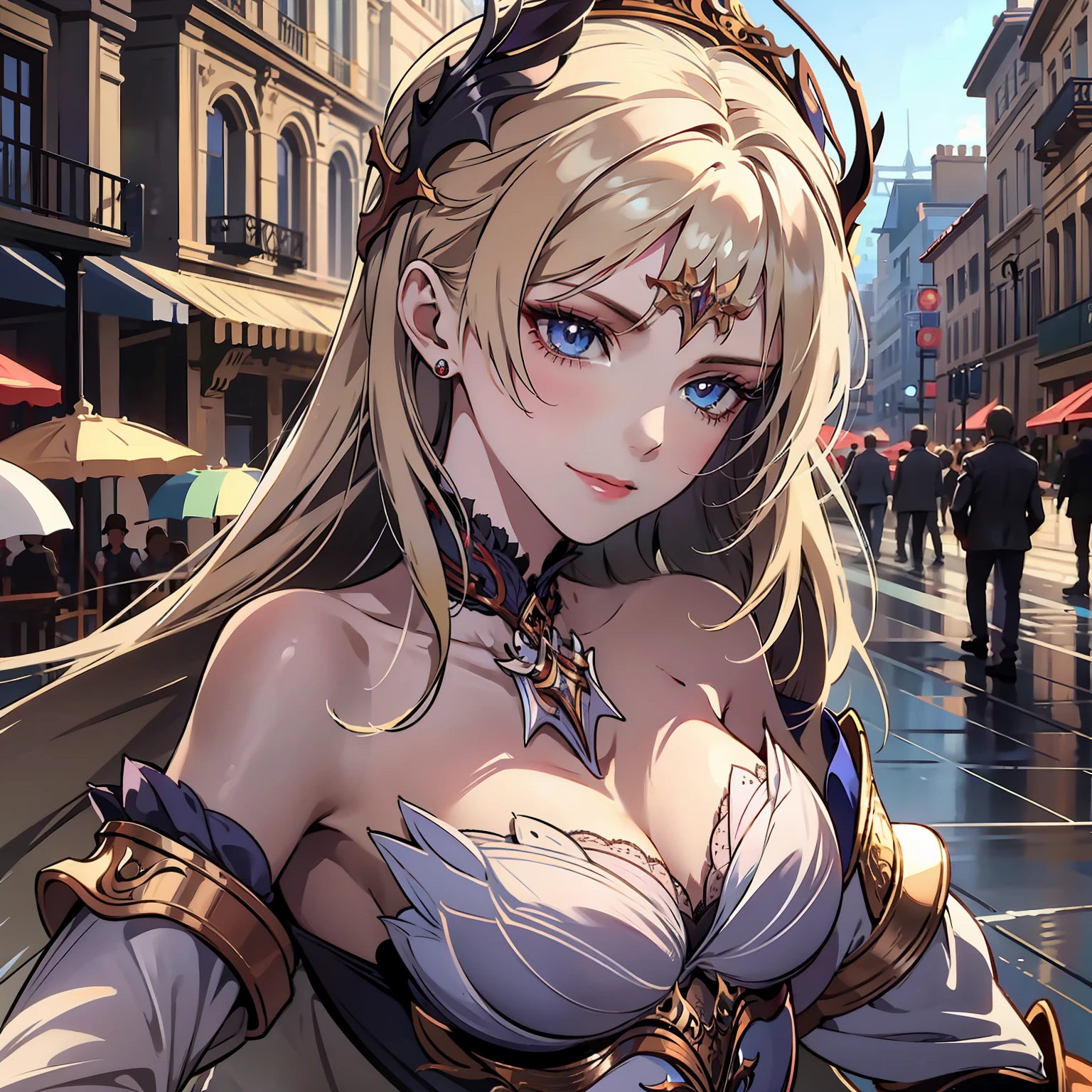 8K,high qulity,One Little Girl,Fine face,On the square,ssmile,Be red in the face,adolable,big breasts beautiful,full bodyesbian