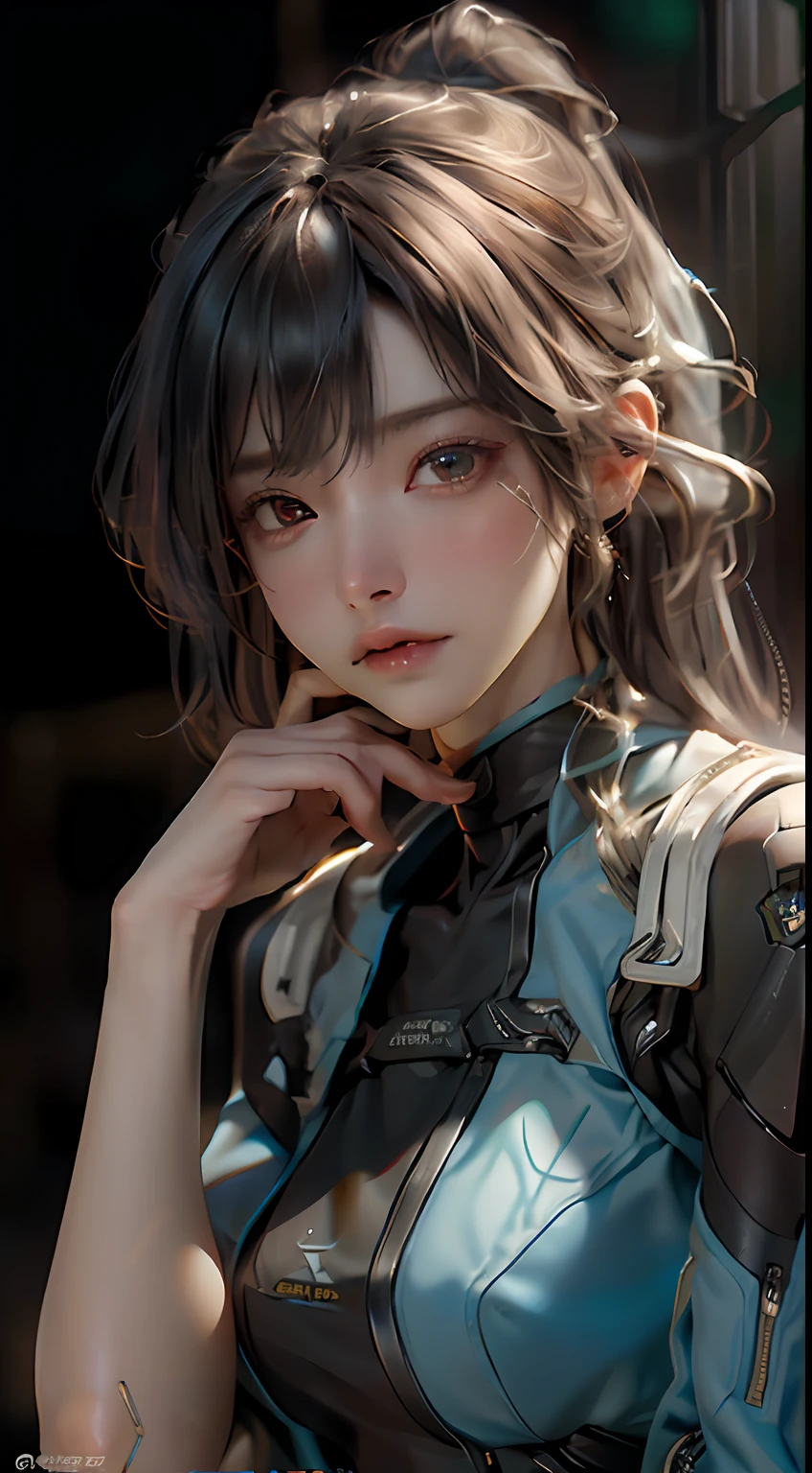 ((Best quality)), ((masterpiece)), (detailed:1.4), 3D, an image of a beautiful cyberpunk female,HDR (High Dynamic Range),Ray Tracing,NVIDIA RTX,Super-Resolution,Unreal 5,Subsurface scattering,PBR Texturing,Post-processing,Anisotropic Filtering,Depth-of-field,Maximum clarity and sharpness,Multi-layered textures,Albedo and Specular maps,Surface shading,Accurate simulation of light-material interaction,Perfect proportions,Octane Render,Two-tone lighting,Wide aperture,Low ISO,White balance,Rule of thirds,8K RAW,