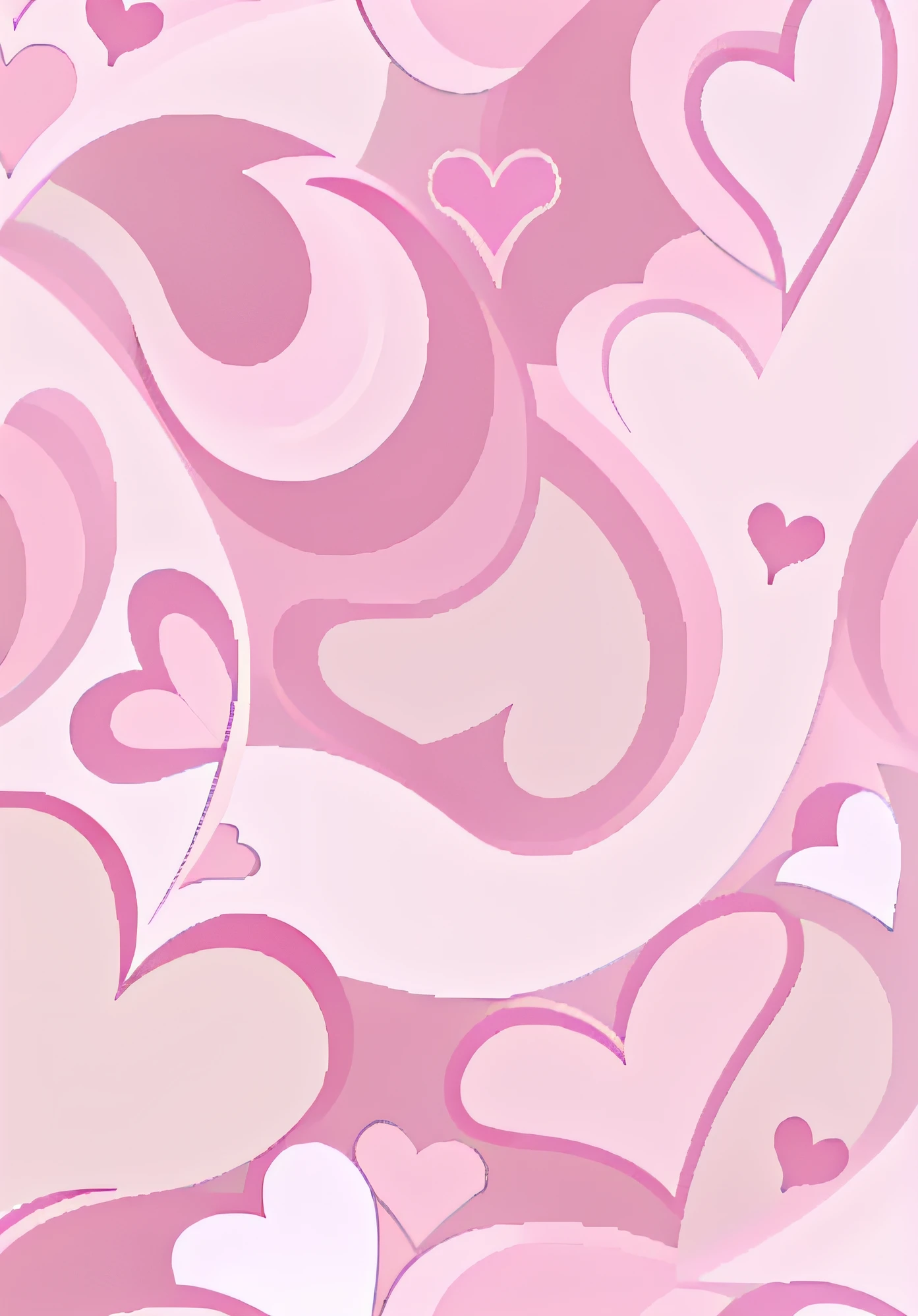 Pink and white hearts and swirls on pink background, pink hearts in the background, Pink background, ((Pink)), (in pink), Pink, Light pink background, shades of pink, pink pastels, dull pink background, some pink, pink hues, background is heavenly, 4 0 9 6, Pink big breasts, The camouflage of love, Blushing, several hearts