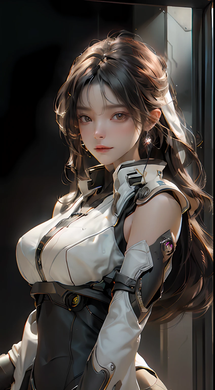 ((Best quality)), ((masterpiece)), (detailed:1.4), 3D, an image of a beautiful cyberpunk female,HDR (High Dynamic Range),Ray Tracing,NVIDIA RTX,Super-Resolution,Unreal 5,Subsurface scattering,PBR Texturing,Post-processing,Anisotropic Filtering,Depth-of-field,Maximum clarity and sharpness,Multi-layered textures,Albedo and Specular maps,Surface shading,Accurate simulation of light-material interaction,Perfect proportions,Octane Render,Two-tone lighting,Wide aperture,Low ISO,White balance,Rule of thirds,8K RAW,