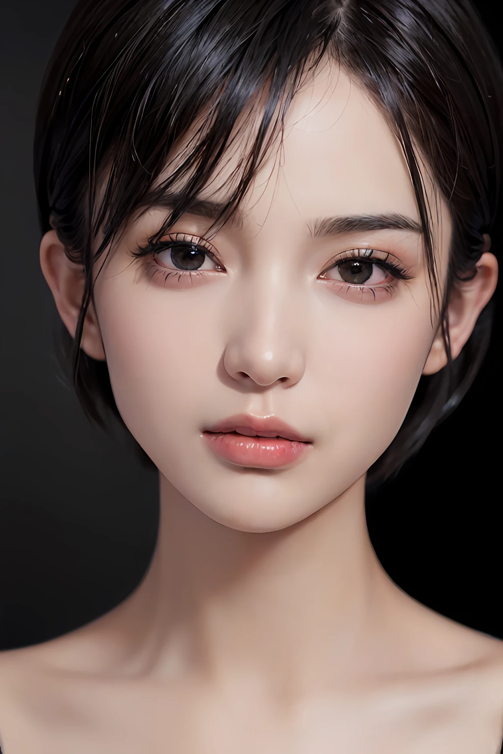 (masterpiece:1.3), (8k, photorealistic, RAW photo, best quality: 1.4), (1girl), beautiful face, (realistic face), (black hair, short hair:1.3), beautiful hairstyle, realistic eyes, beautiful detailed eyes, (realistic skin), beautiful skin, (sweater), absurdres, attractive, ultra high res, ultra realistic, highly detailed, golden ratio