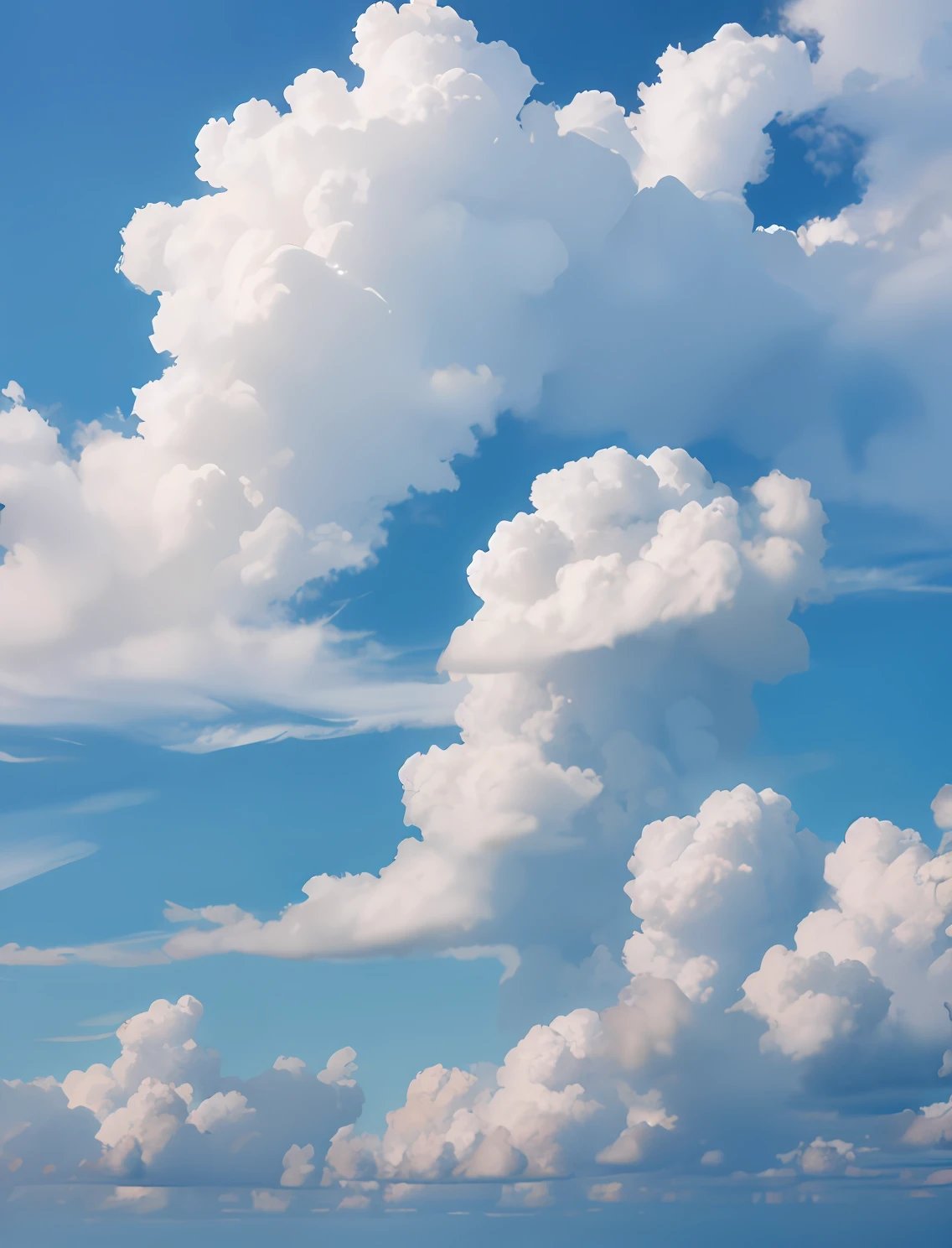 top-quality、8K、cirrus、Faint clouds、Faint clouds in the blue sky、Into the cloud、Air and Sea、unmanned、Scenery only