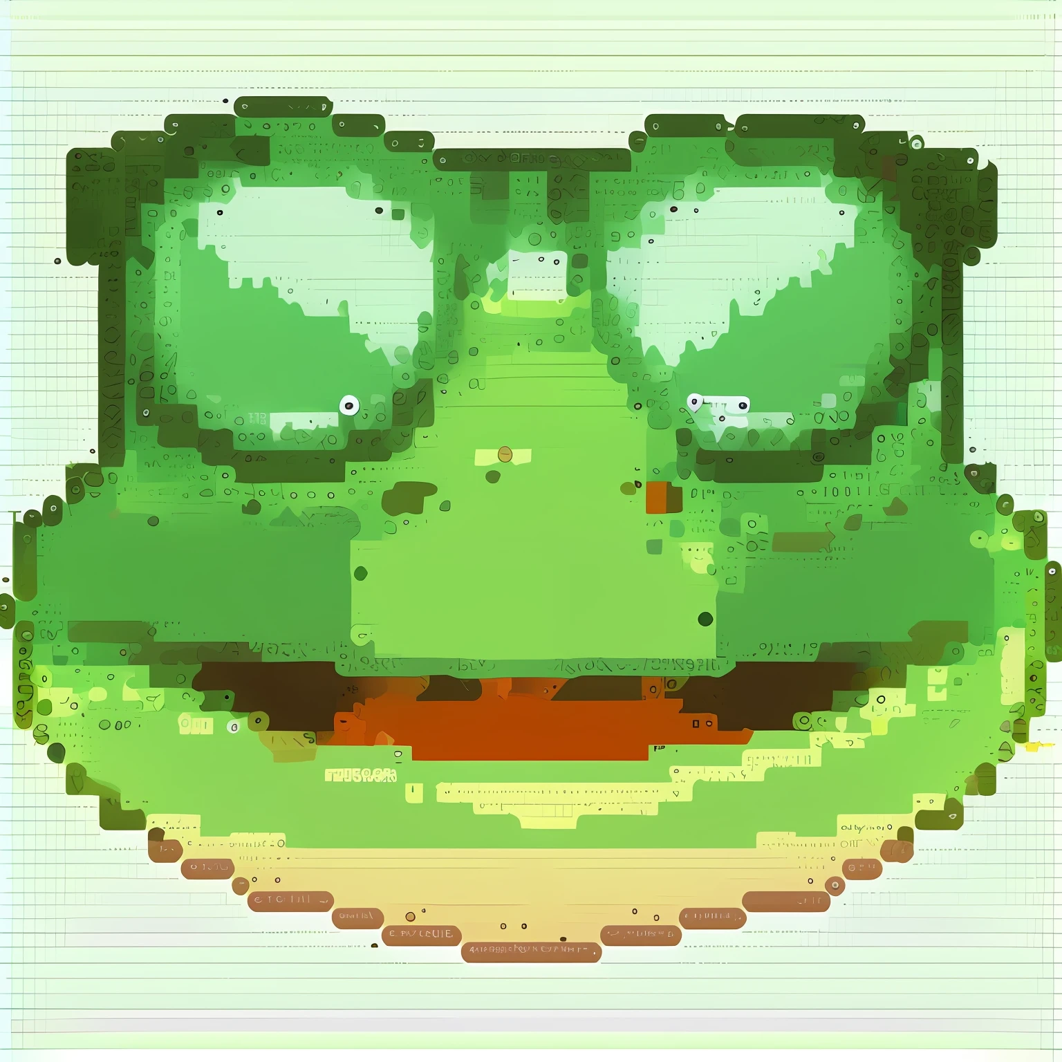 Close-up of pixel face of frog with glasses, portrait of pepe the frog, PEPE FROG, super rich happy pepe, 4 chan pepe, Pepe the Frog, 1 0 0 0 x 1 0 0 0 pixel art, twitch emote, frog head, /r/pixelart, pepe, frogs, frogs, peepo the frog!!!