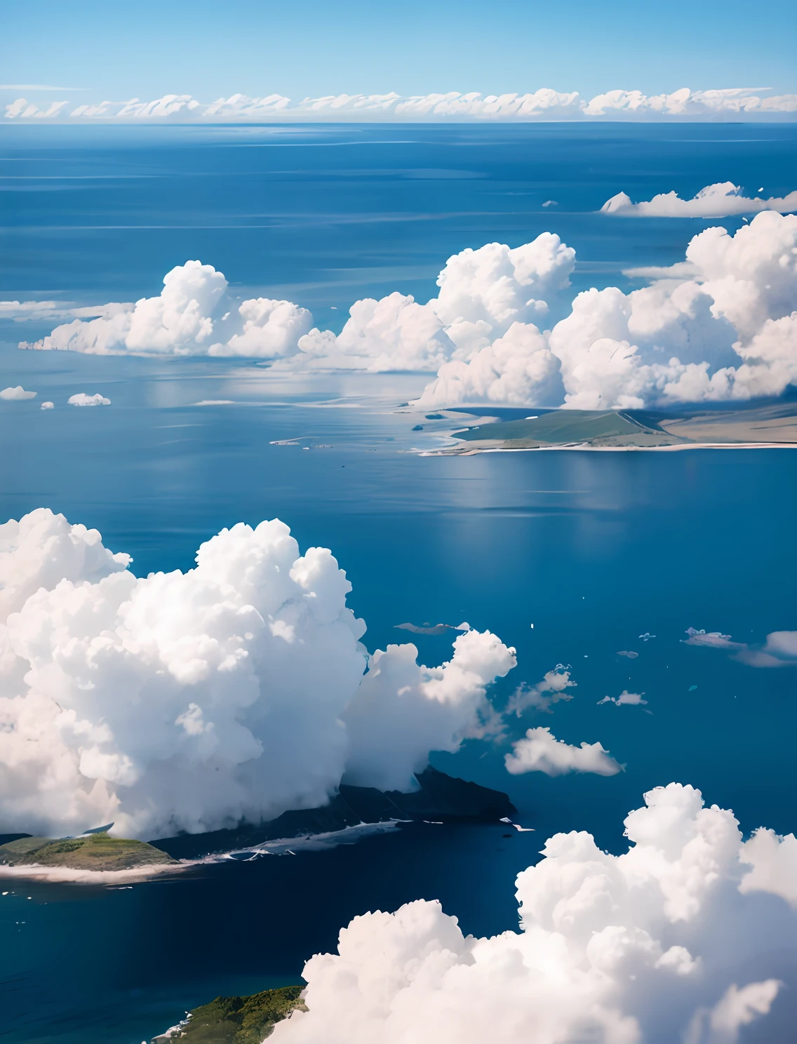 top-quality、8K、cirrus、Faint clouds、Faint clouds in the blue sky、Into the cloud、Air and Sea、unmanned、Scenery only