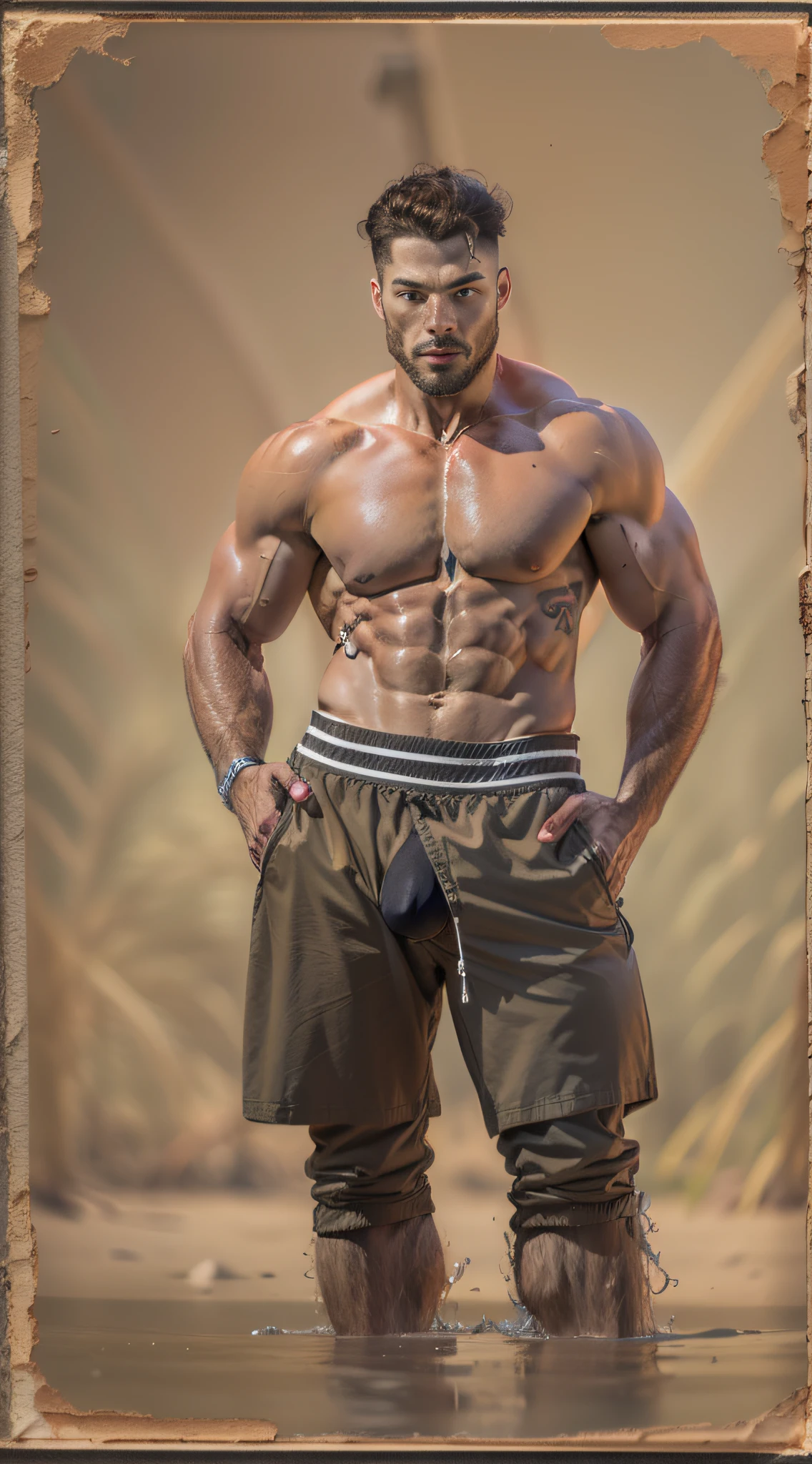 Photograph of a muscular man