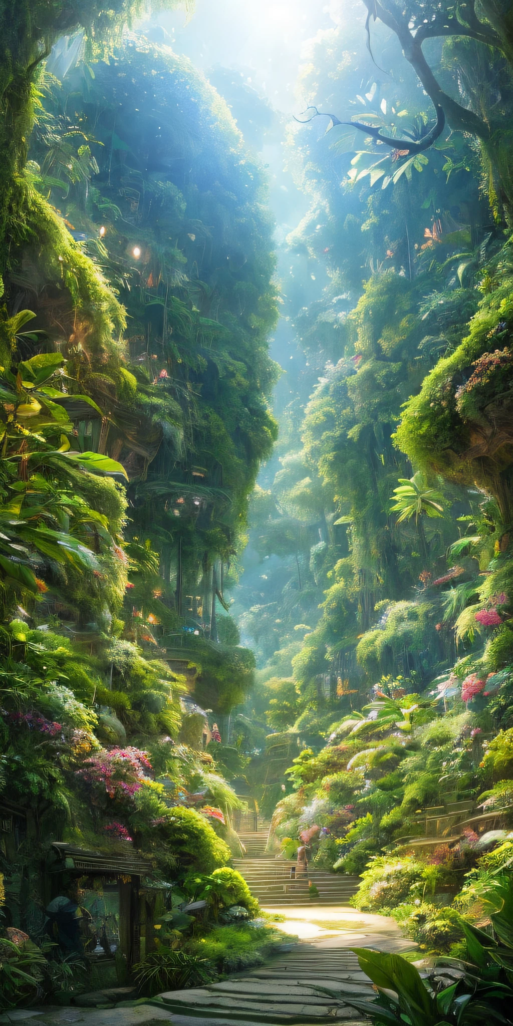 Digital illustration, Detailed and intricate, The dense jungle is full of exotic plants and animals, Sunlight shines through the canopy,Produces a mottled effect. In the style of Yoshitaka Amano and Hayao Miyazaki, Masterpiece, Proportional, Detailed, trending on artstationh, Beautiful lighting, Realistic, Intricate, Award-Awarded, 4K, highest quality
Award-winning, Yoshitaka Amano's style 4K digital painting. Detailed and intricate depiction of a zombie apocalypse, cleverly capturing the chaos and drama of the scene. Beautiful lighting and cinematic composition make this piece a true masterpiece, trending on artstationh,Amazing view,Big scene,Faraway view,People and animals cannot be present,photo of landscape