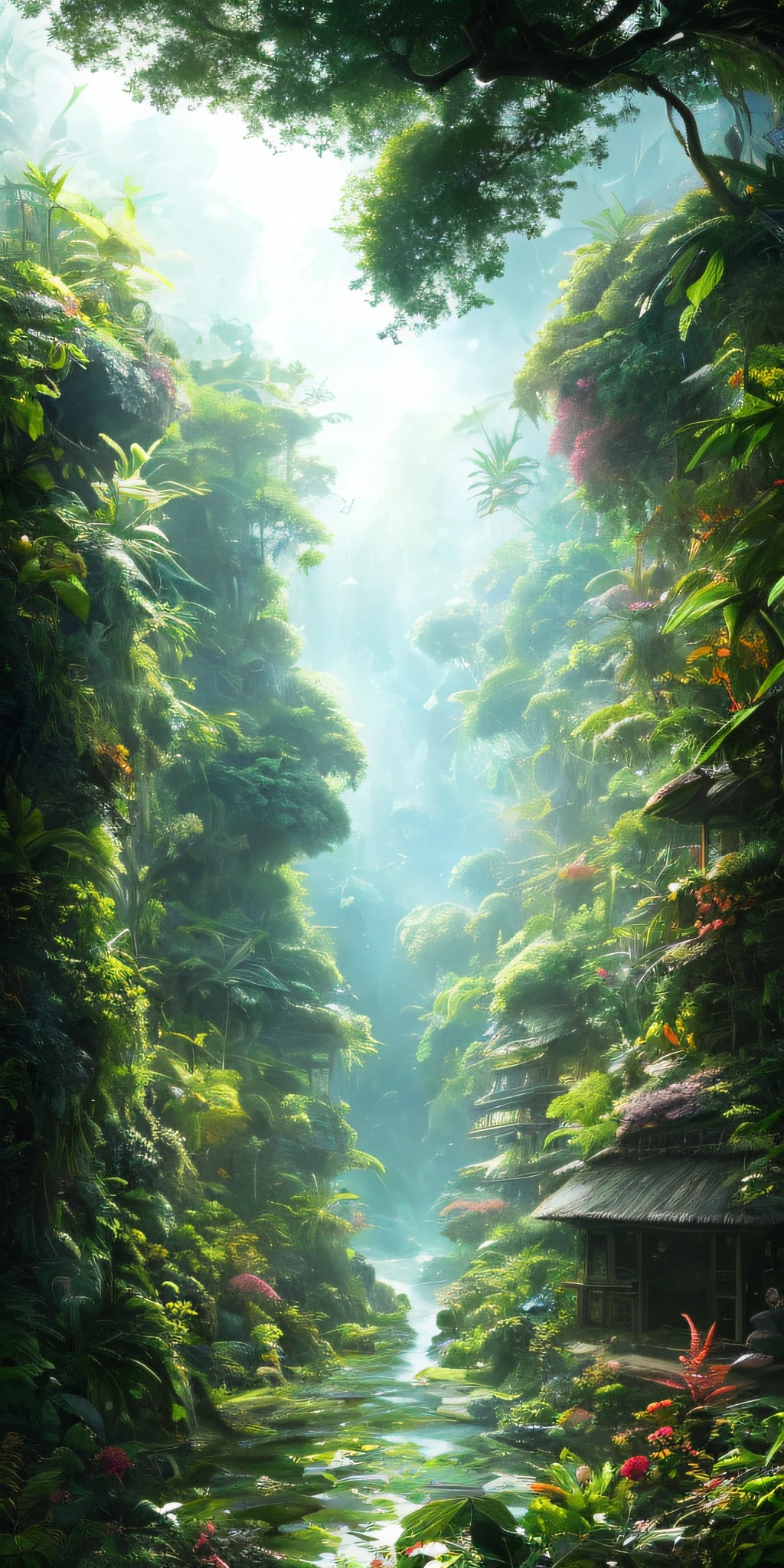 Big Scene,Faraway view,People and animals cannot be present,photo of landscape,Digital illustration, Detailed and intricate, The dense jungle is full of exotic plants and animals, Sunlight shines through the canopy,Produces a mottled effect. In the style of Yoshitaka Amano and Hayao Miyazaki, Masterpiece, Proportional, Detailed, trending on artstationh, Beautiful lighting, Realistic, Intricate, Award-Awarded, 4K, highest quality
Award-winning, Yoshitaka Amano's style 4K digital painting. Detailed and intricate depiction of a zombie apocalypse, cleverly capturing the chaos and drama of the scene. Beautiful lighting and cinematic composition make this piece a true masterpiece, trending on artstationh,Amazing view,