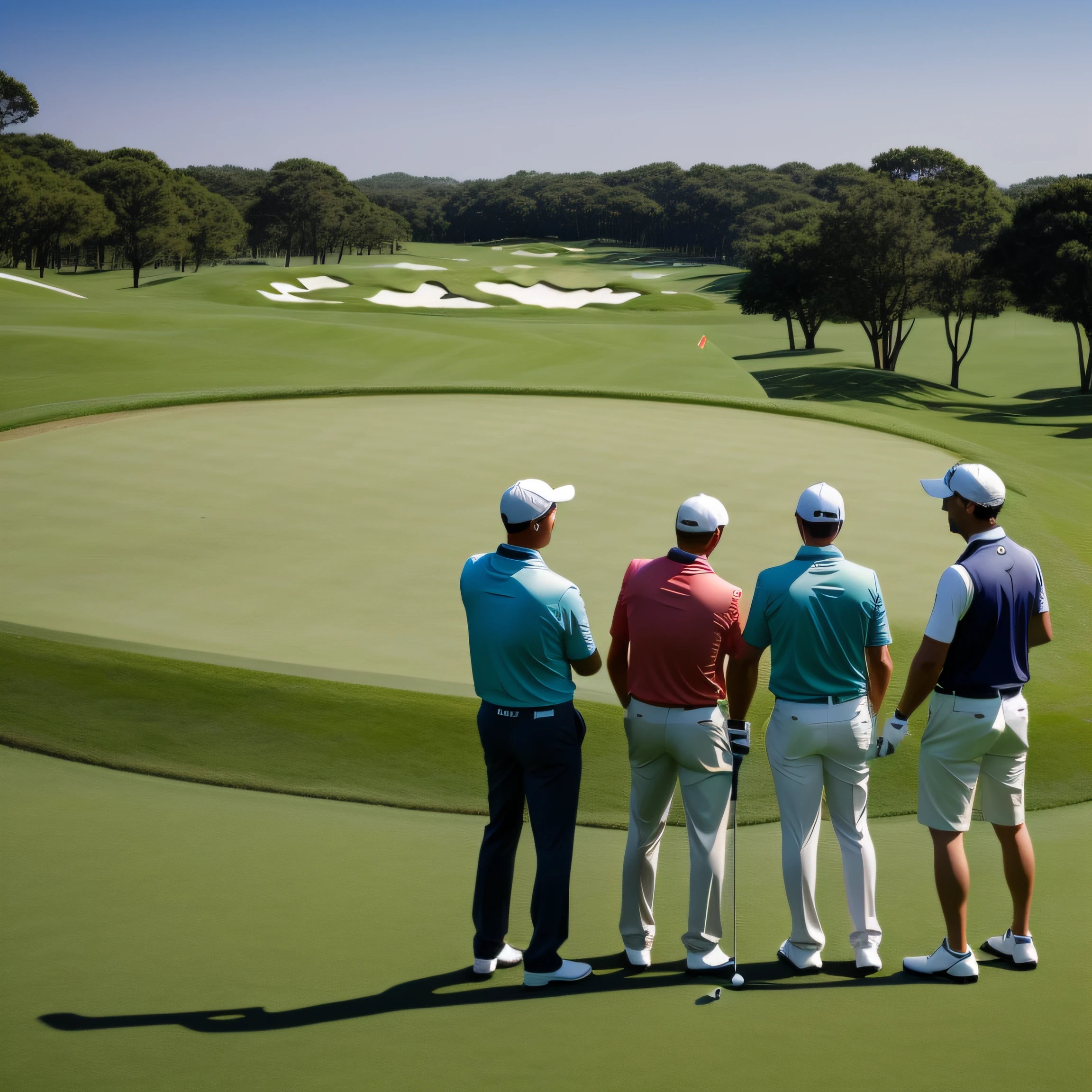 golf course、Men、Enjoying golf、They're having fun
