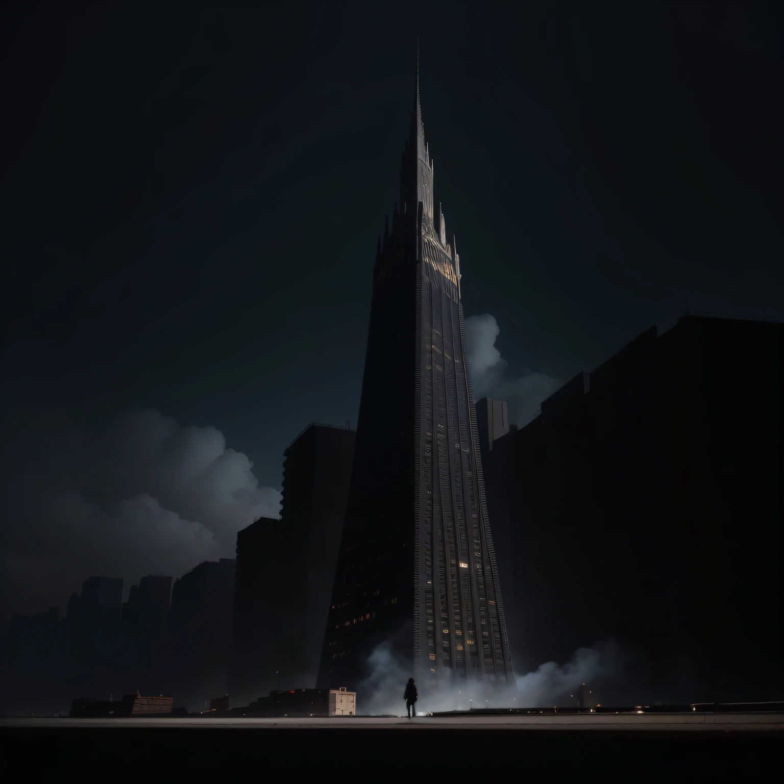 The background becomes a little lighter，Buildings become taller