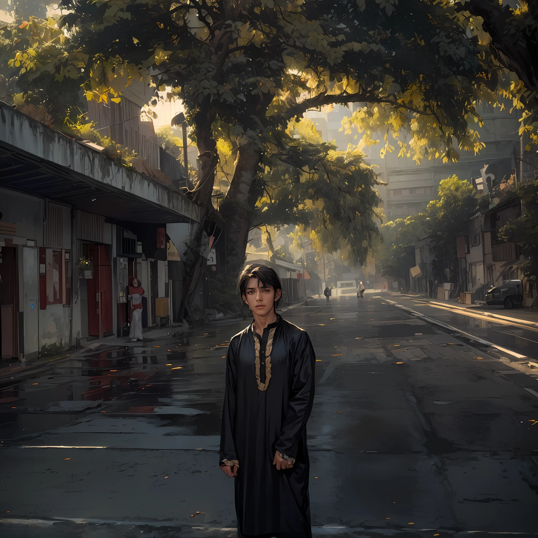 Best Quality, Masterpiece, Ultra High Resolution, (Fidelity: 1.4), Photos, 1 Handsome Long Hair (((Boy)))), Dim, Darkness, Lightning, Despair, Pathese, Movie, Tears, Teardrops, ((Men)), (Torn Clothes: 1.5), (Wet Clothes: 1.4), Kneeling on the Ground, Saving Yourself, Biting Lower Lip, Bare Shoulders, Real Rain, Wet Hair, (((Men)))