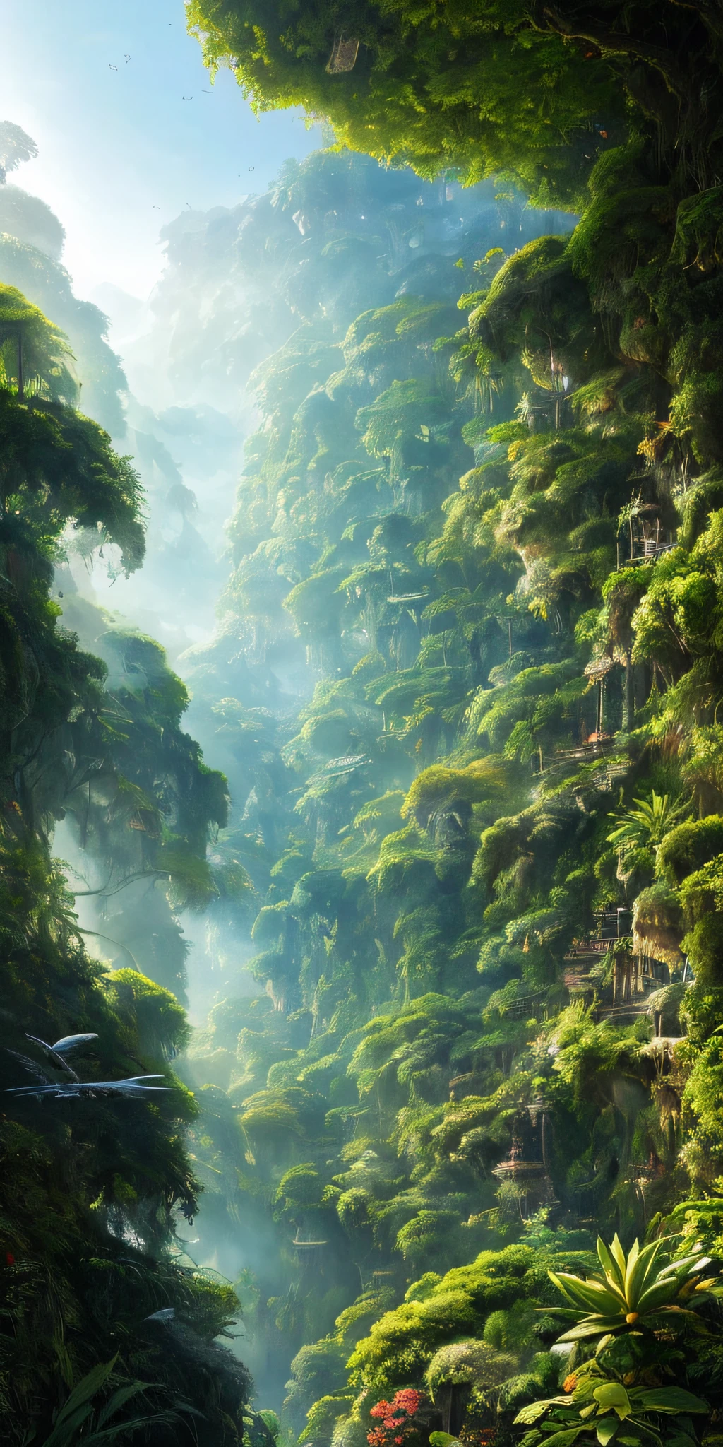 Big Scene,Faraway view,People and animals cannot be present,photo of landscape,Digital illustration, Detailed and intricate, The dense jungle is full of exotic plants and animals, Sunlight shines through the canopy,Produces a mottled effect. In the style of Yoshitaka Amano and Hayao Miyazaki, Masterpiece, Proportional, Detailed, trending on artstationh, Beautiful lighting, Realistic, Intricate, Award-Awarded, 4K, highest quality
Award-winning, Yoshitaka Amano's style 4K digital painting. Detailed and intricate depiction of a zombie apocalypse, cleverly capturing the chaos and drama of the scene. Beautiful lighting and cinematic composition make this piece a true masterpiece, trending on artstationh,Amazing view,