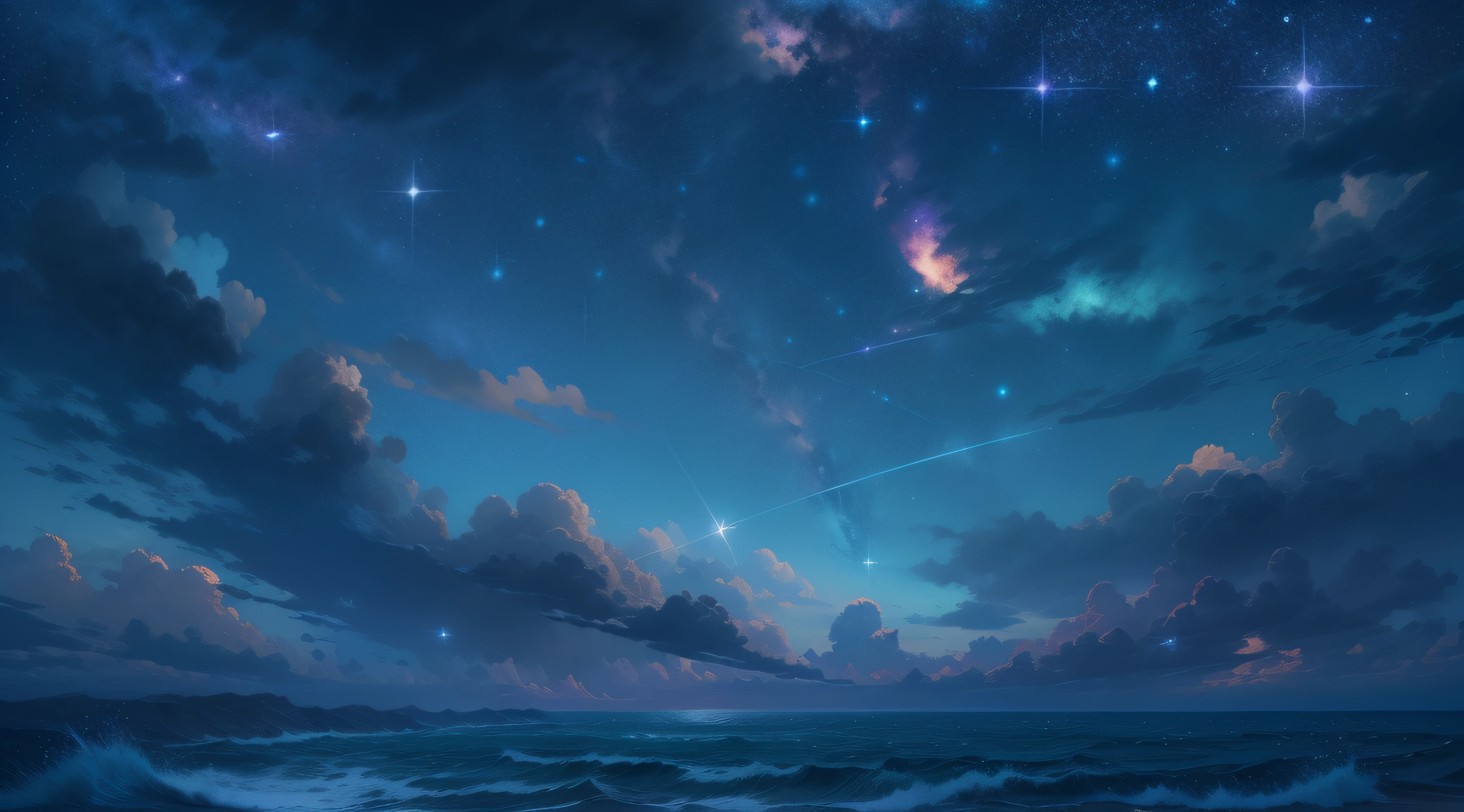 The sea and starry sky