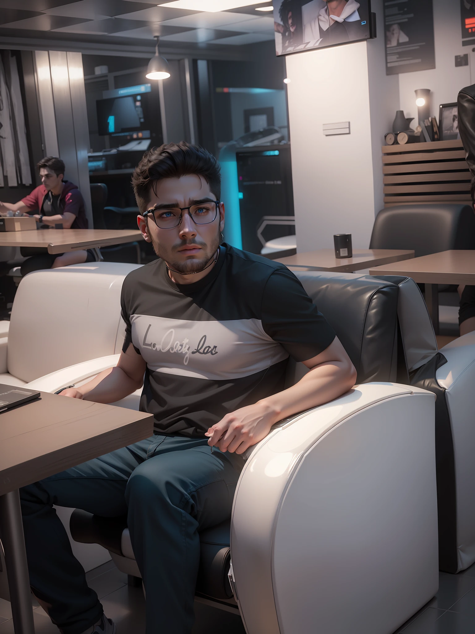 Ultra realistic, neon, 3D, 8k, realistic face, 20 years old cool boy