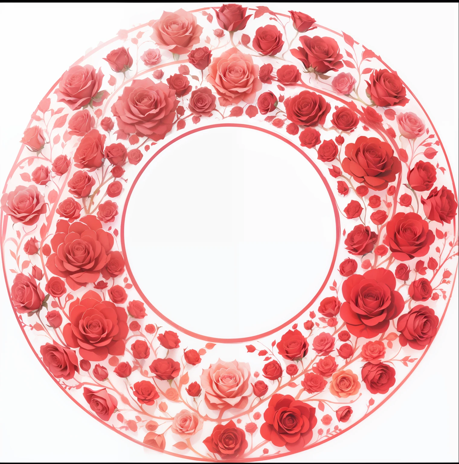 Many very small and very small red roses,There are no branches and leaves ,minimal,The number of roses is very large,abstracted,gouache painting,high high quality,High definition,4K