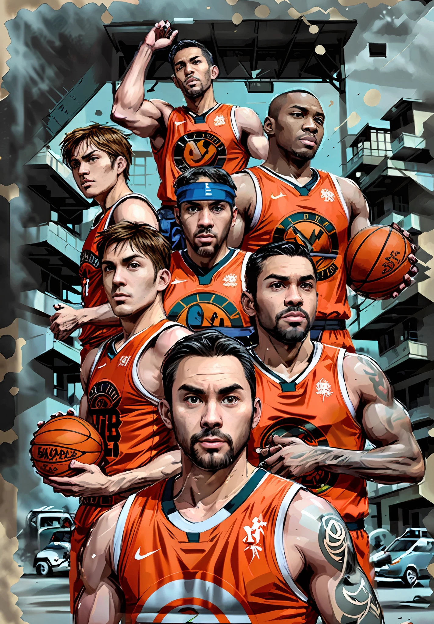 nba finals，Close-up of basketball player，Birds of Prey vs. Warriors，Fan art，Fine illustration，Poster style，Wallpaper phone，art cover illustration，super closeup！official fan art，1:1. Detailed illustration，official print，tom richmond illustration，GTA，author：Mario Cooper。