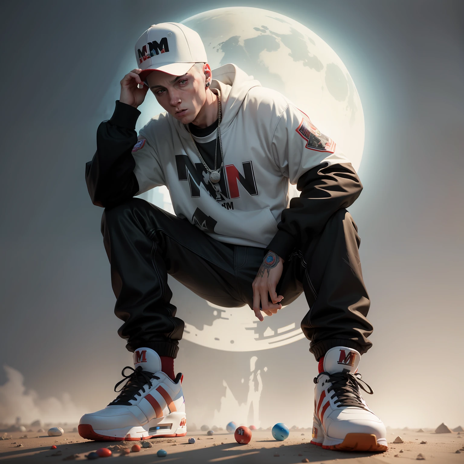 Eminem as a M&M, concept art, 4k