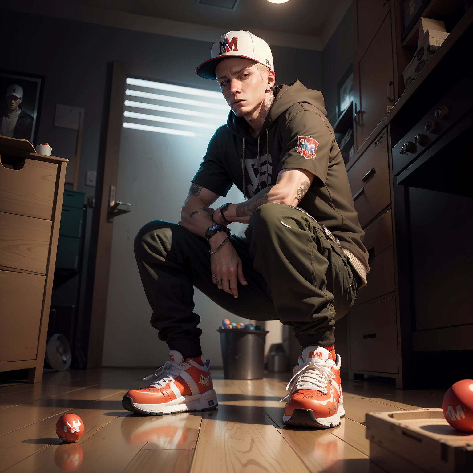 Eminem as a M&M, concept art, 4k
