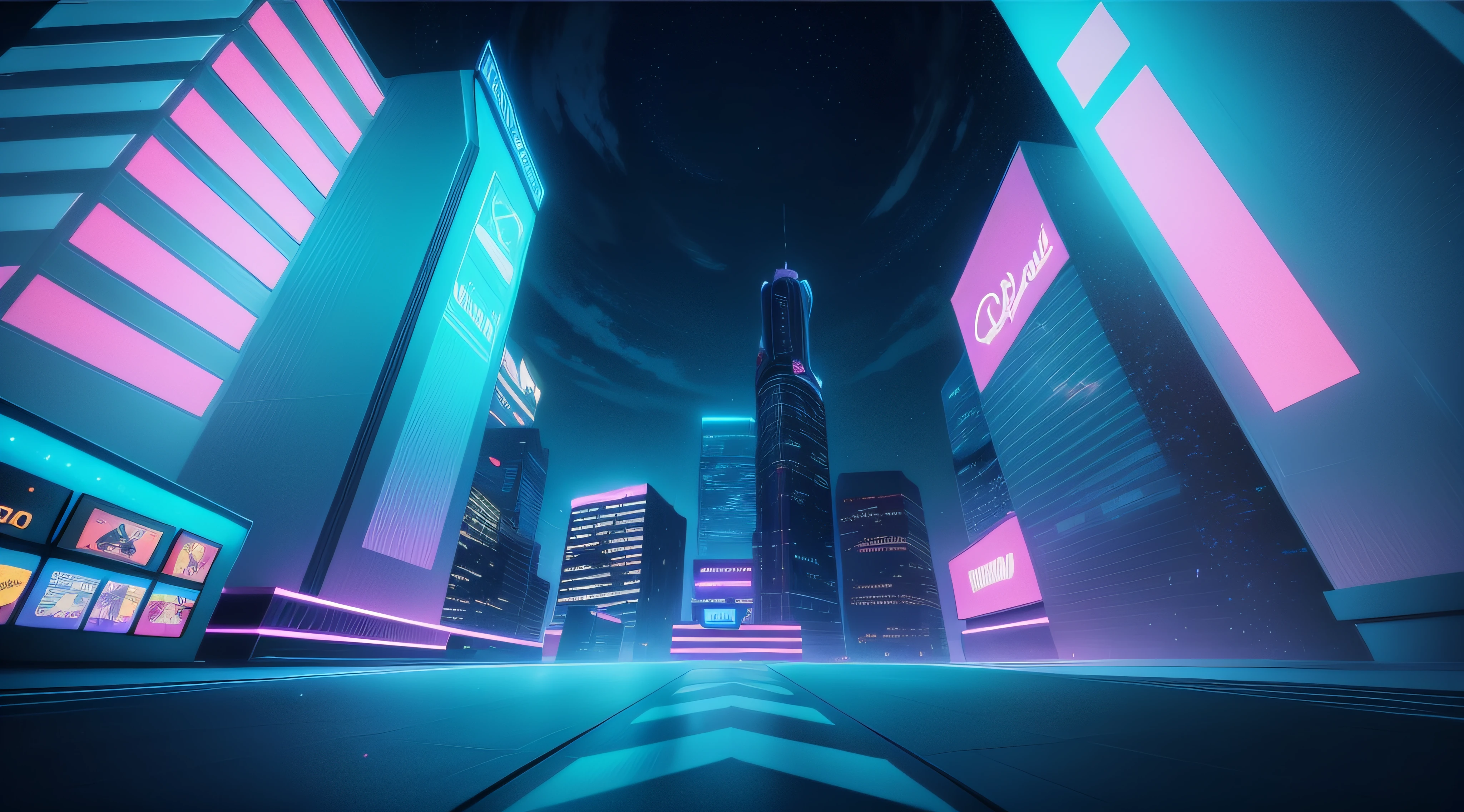 Cartoon game scene, Q version style, cute, bustling city, high-rise building, casino, slot, outdoor scene, starry sky, crazy zootopia style, animated movie scene, Disney, Pixar, concept art, surrealism, cinematic lighting, atmospheric perspective, UHD, high quality, masterpiece