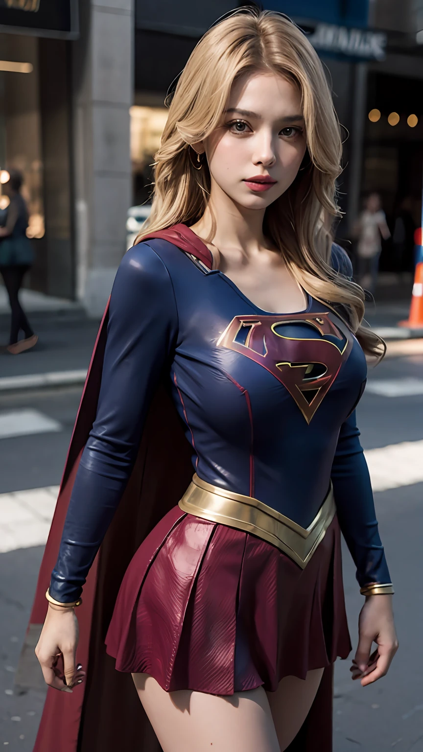 Woman body set big breasts, Supergirl costume dress