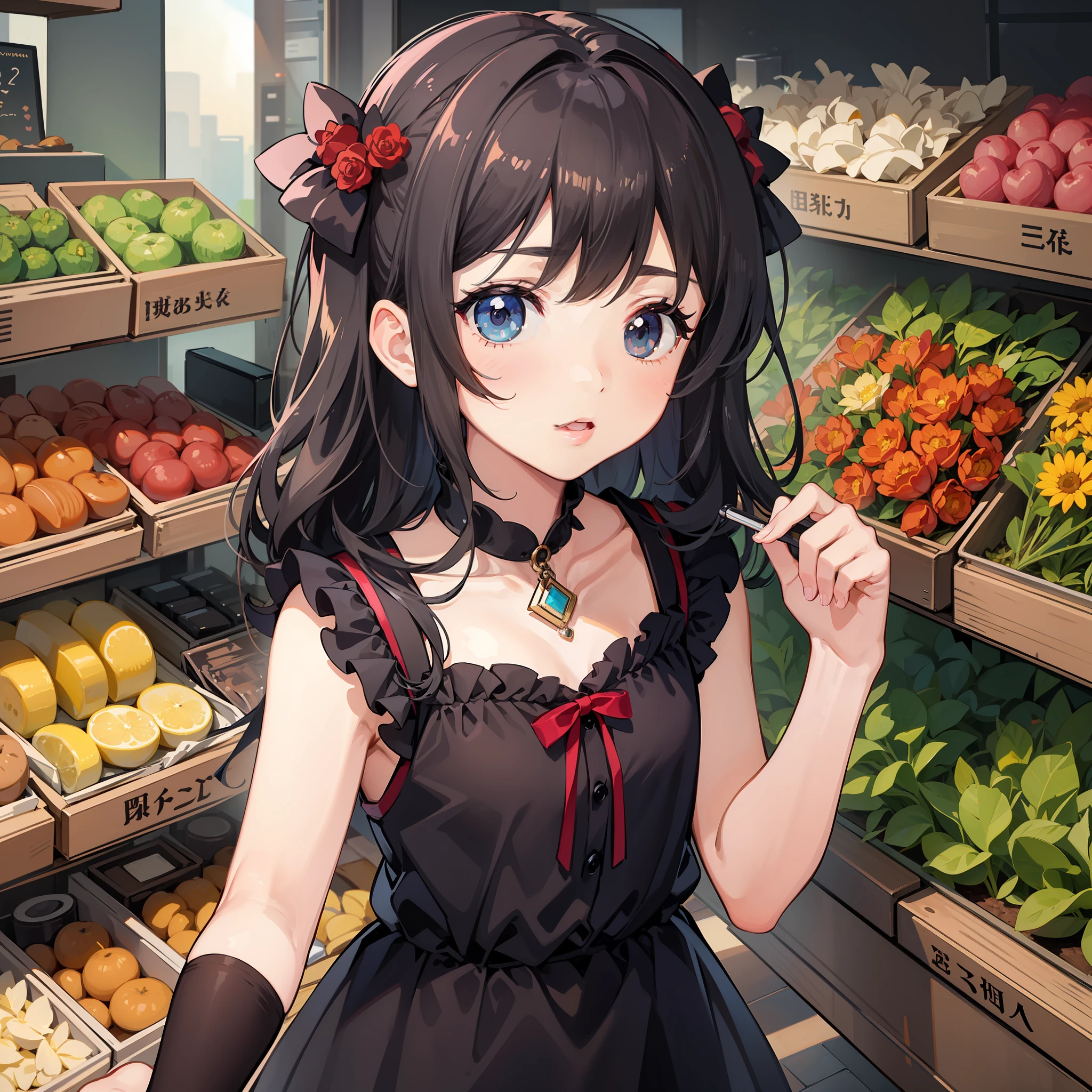 Cute s top-quality masterpiece Normal five fingers Lustrous hair greengrocer
