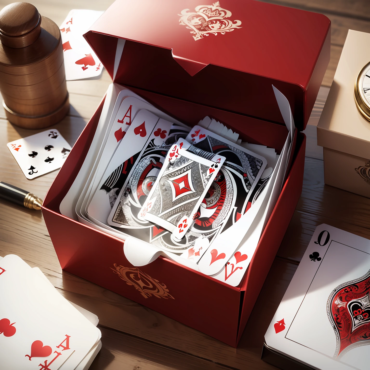 Playing card paper box