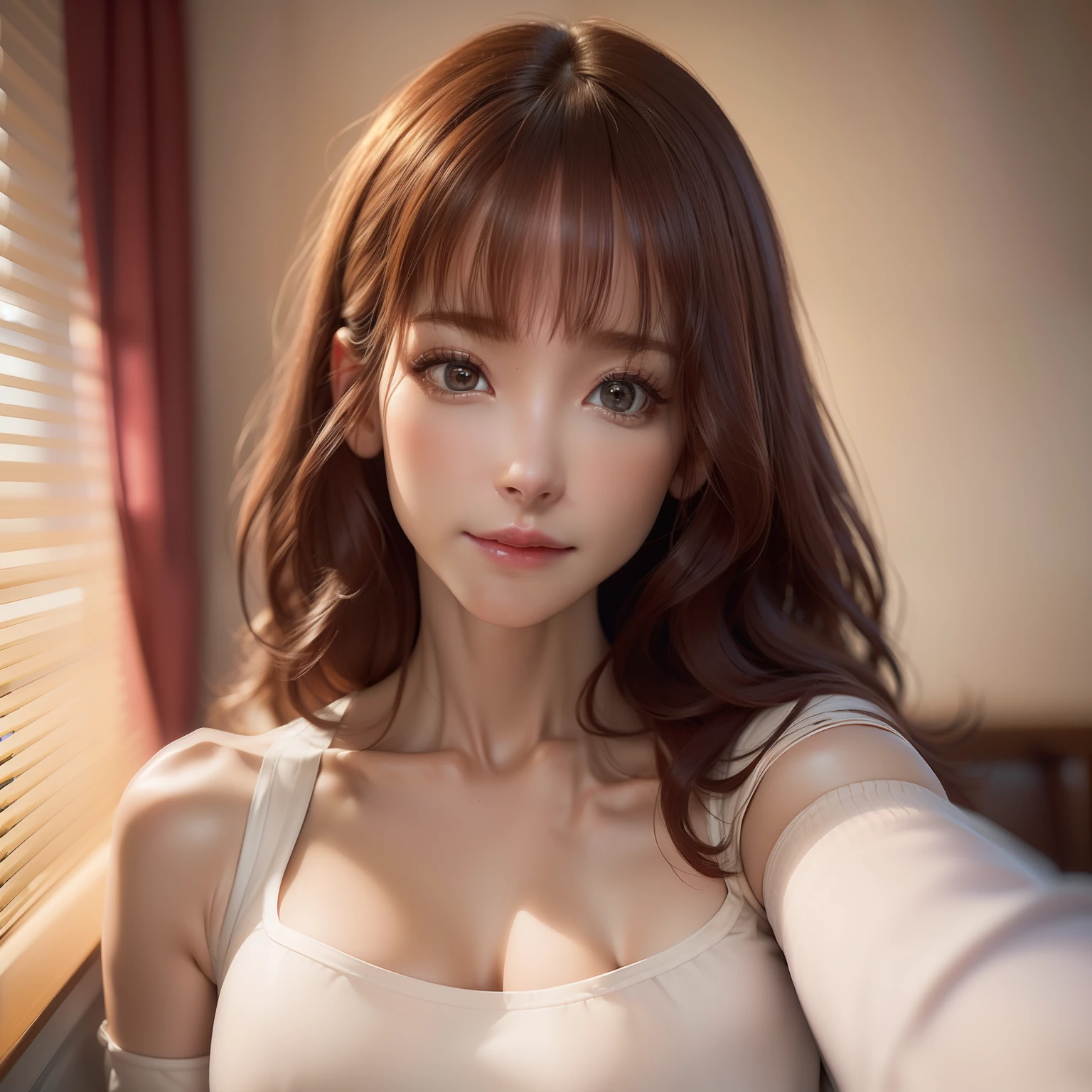 (8k, 4k, best quality, highres:1.2), (maasterpiece, realistic, photo realistic:1.37), 1girl, solo, beautiful face, eyelashes, nose, glossy lips, (detailed eyes, looking at viewer, fair skin, white skin:1.2), fine complexion, upper body, (:1.2), larg,niked