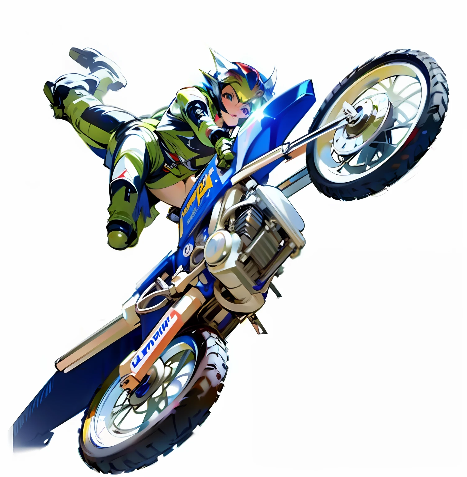 Motorcycles flew through the sky,Cool handstand motorcycle rider,action sports,Motorcycle racing,Exquisite graphics,The lights are like movies,Motorcycles flew through the sky,Motorcycle rider handstand upside down on motorcycle,Cool action,action sports,Motorcycle racing,higher details,Exquisite graphics,Movie lighting