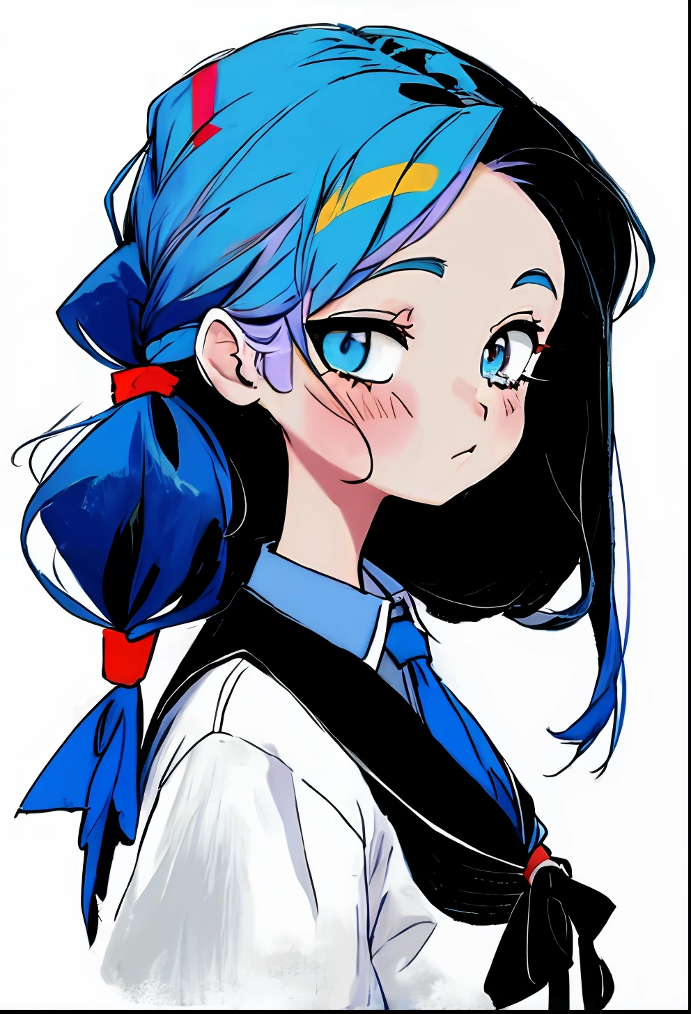 Tied hair, 1Girl