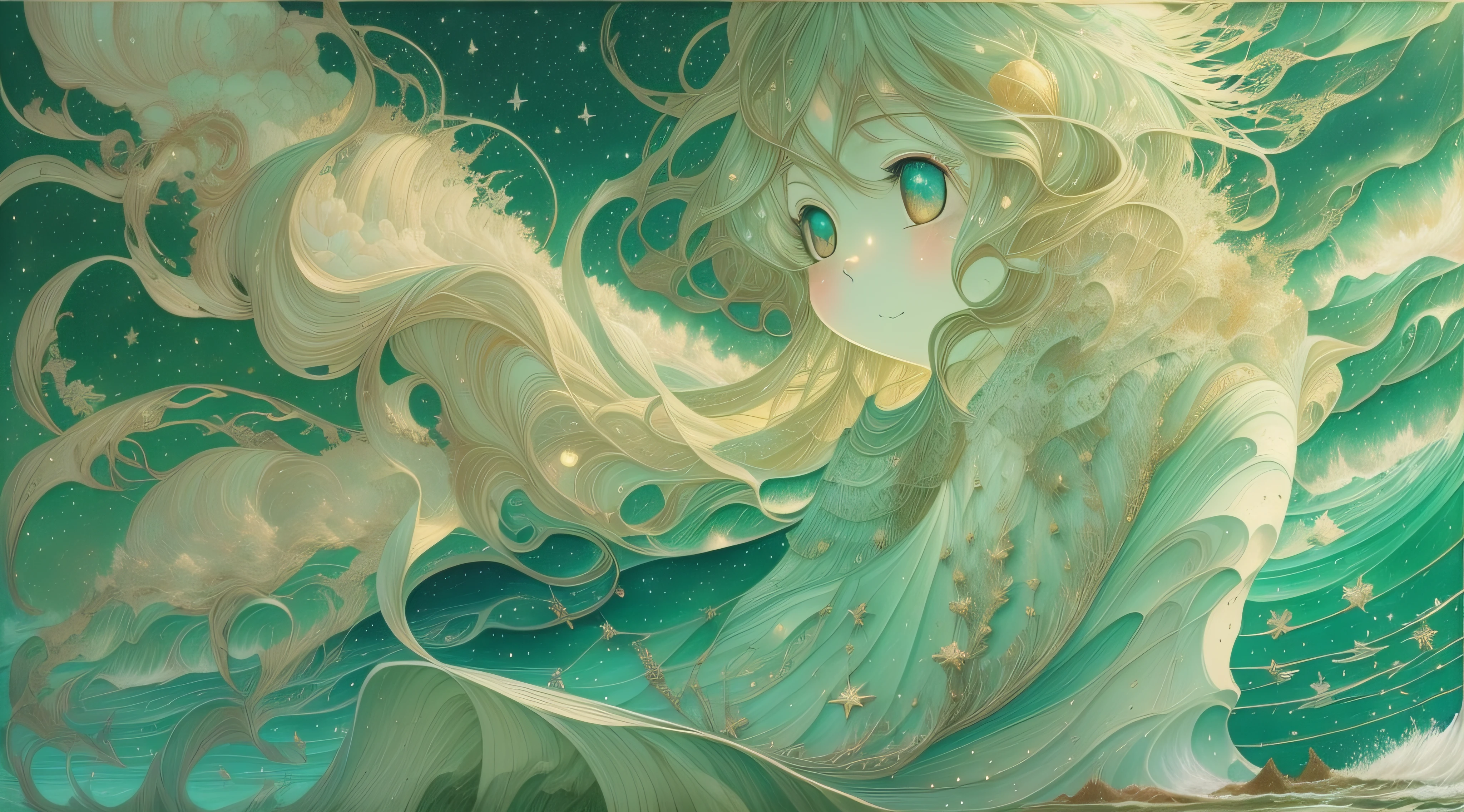 the sea,starrysky