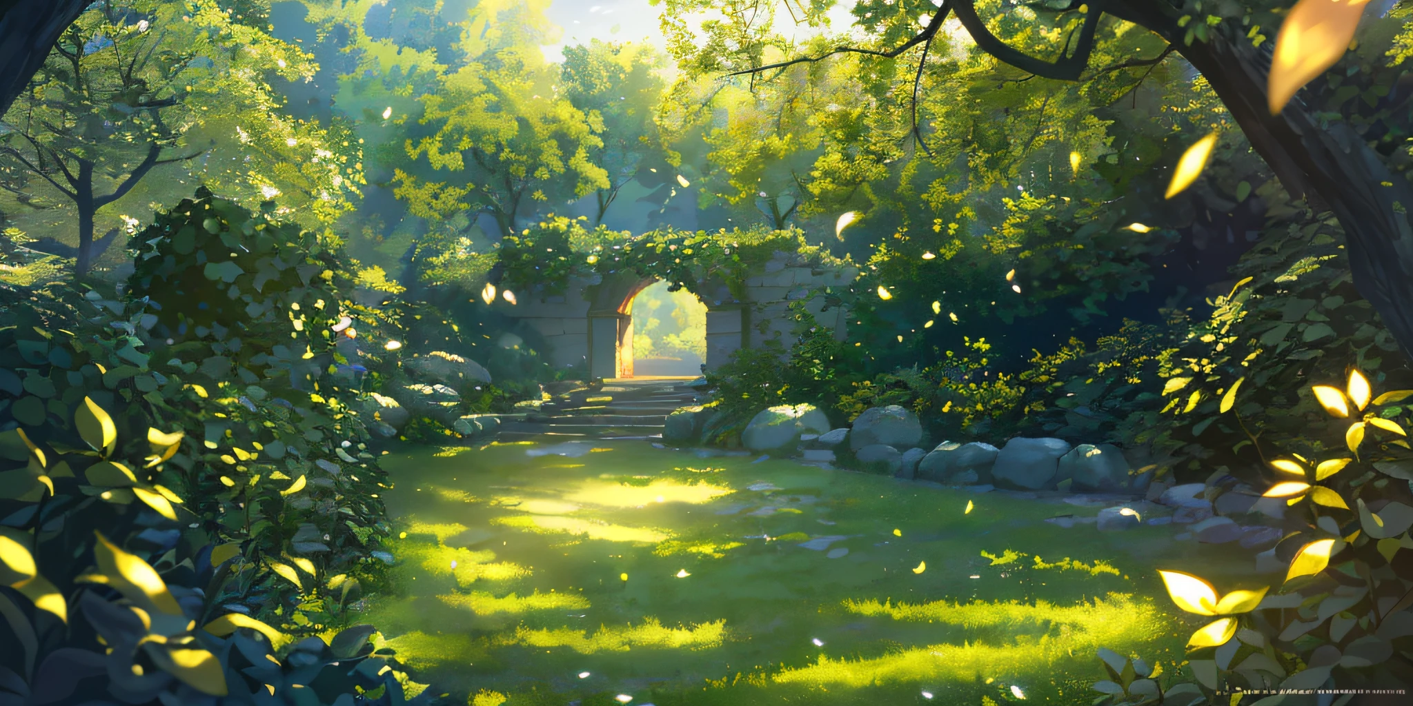 Masterpiece, best quality, (very detailed CG unity 8k wallpaper) (best quality), (best illustration), (best shadows) Nature's delicate leaves petals of various colors falling in the air light Tracking, super detailed --v6