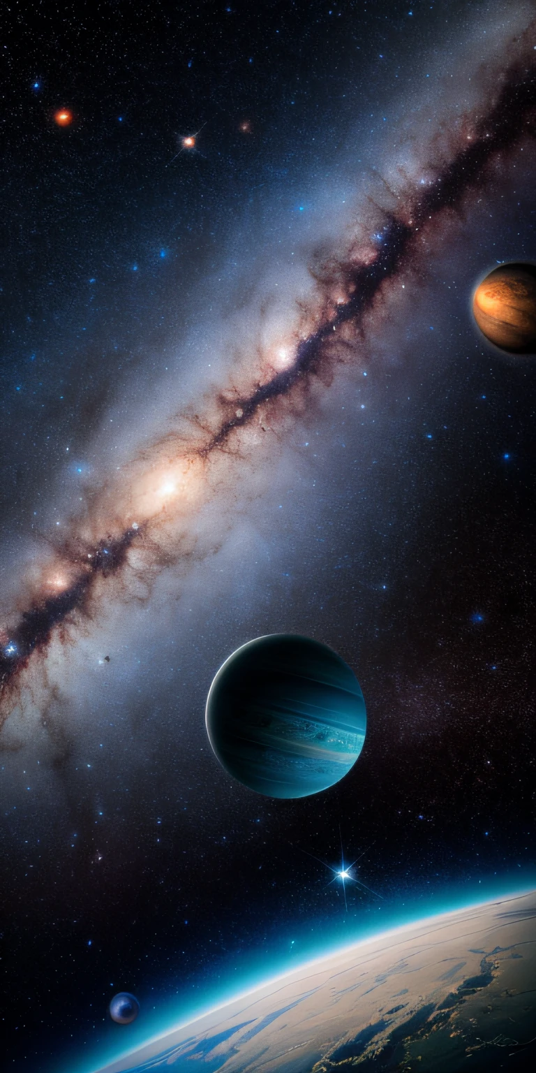 Masterpiece, Best quality, High quality, Extremely detailed Cg Unity 8K wallpaper, Depth of field, hdr,,Photorealistic,Extremely detailed, Intricate, High detail, Universe, space, milky ways, stars, planetes, astronault, kosmos, Celestial, Starcloud, black hole, solar system, cosmic rays, supernova, Deep space, astronomical objects