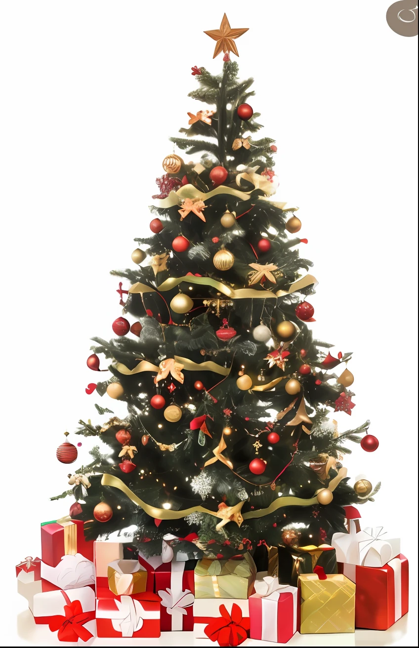 Close-up of Christmas tree,There are gifts around, Christmas tree, hight decorated, A beautiful tree, hd —h 1024, w 7 6 8, rich tree, stock image, decor, stockphoto, very ornamented, 3 4 5 3 1, of the tree, watermarked, leaked image, Fully decorated, decorations