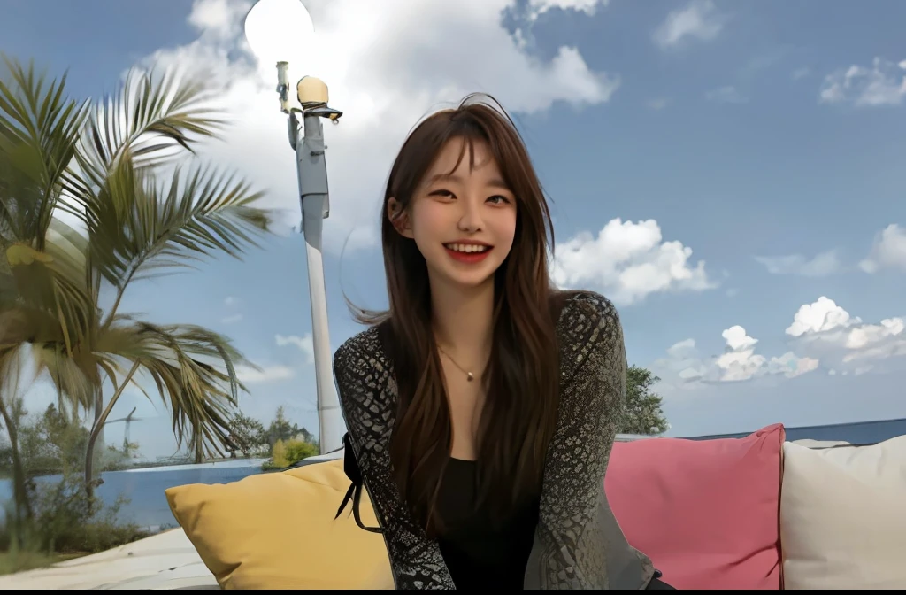 1girll,Sitting,Laughing