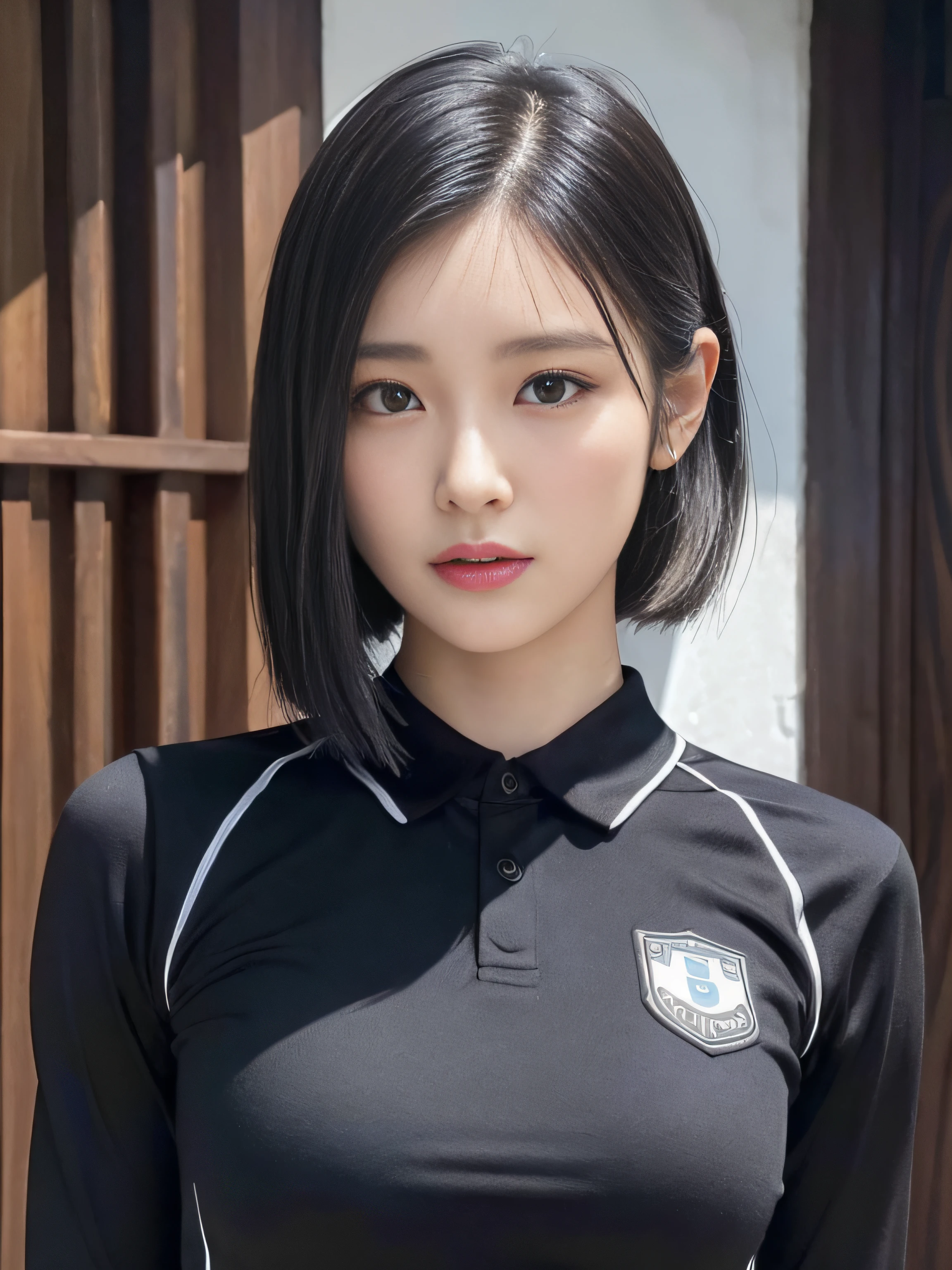 ((Top Quality, 8k, Masterpiece: 1.3)), Perfect Body Shape Pretty Woman: 1.4, Volleyball Uniform, Highly Detailed Face and Skin Texture, Detailed Eyes, NSFW, Shibari, Arms Behind Back, Restrained, ((Best Quality, 8K, Masterpiece: 1.3)), Sharp Focus: 1.2, Perfect Body Shape Beautiful Woman: 1.4, Slender Abs: 1.2, ( Layer cut, big: 1.2)), wet body: 1.5, very detailed face and skin texture, detailed eyes, from below,disdain,handcuffs