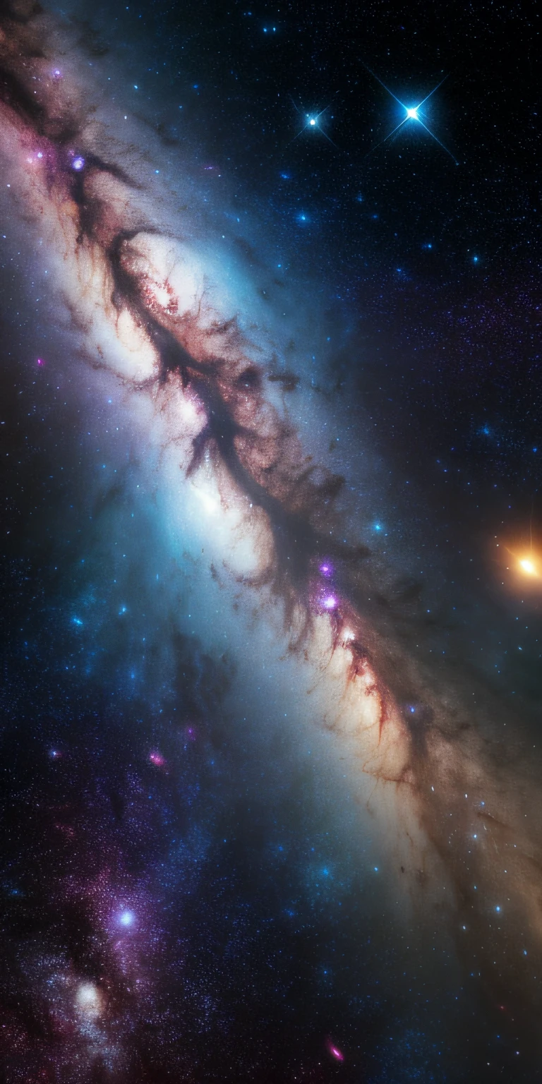 A close up of a galaxy with a bright star in the background - SeaArt AI