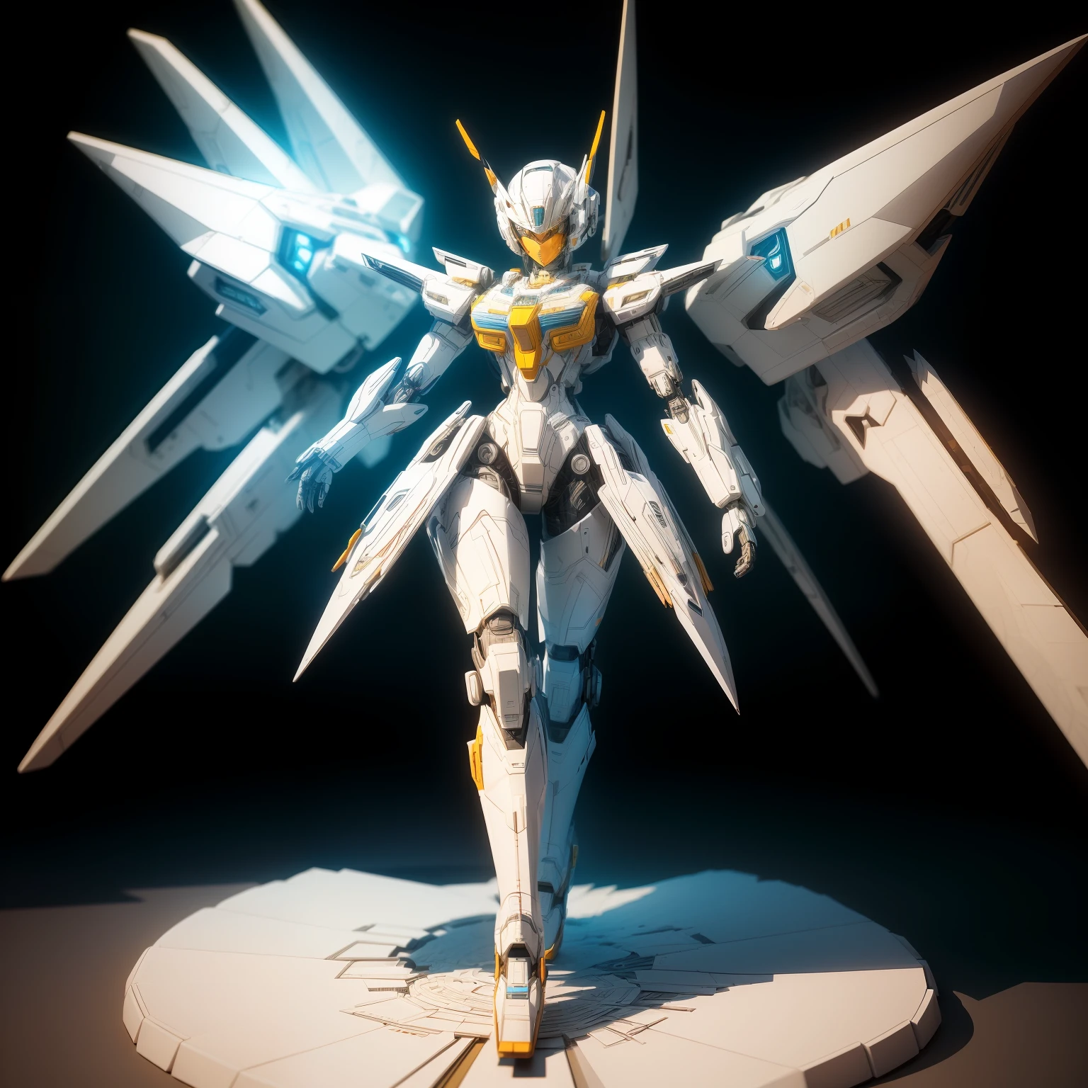(Q version mecha chick),Full body like,short feet,Mechanical head,White background,(paper art, Quilted paper art:1.2, geomerty:1.1, zentangle,a 3D render), (Extremely colorful, Best quality, high detal, Masterpiece, Cinematic lighting, 4K)