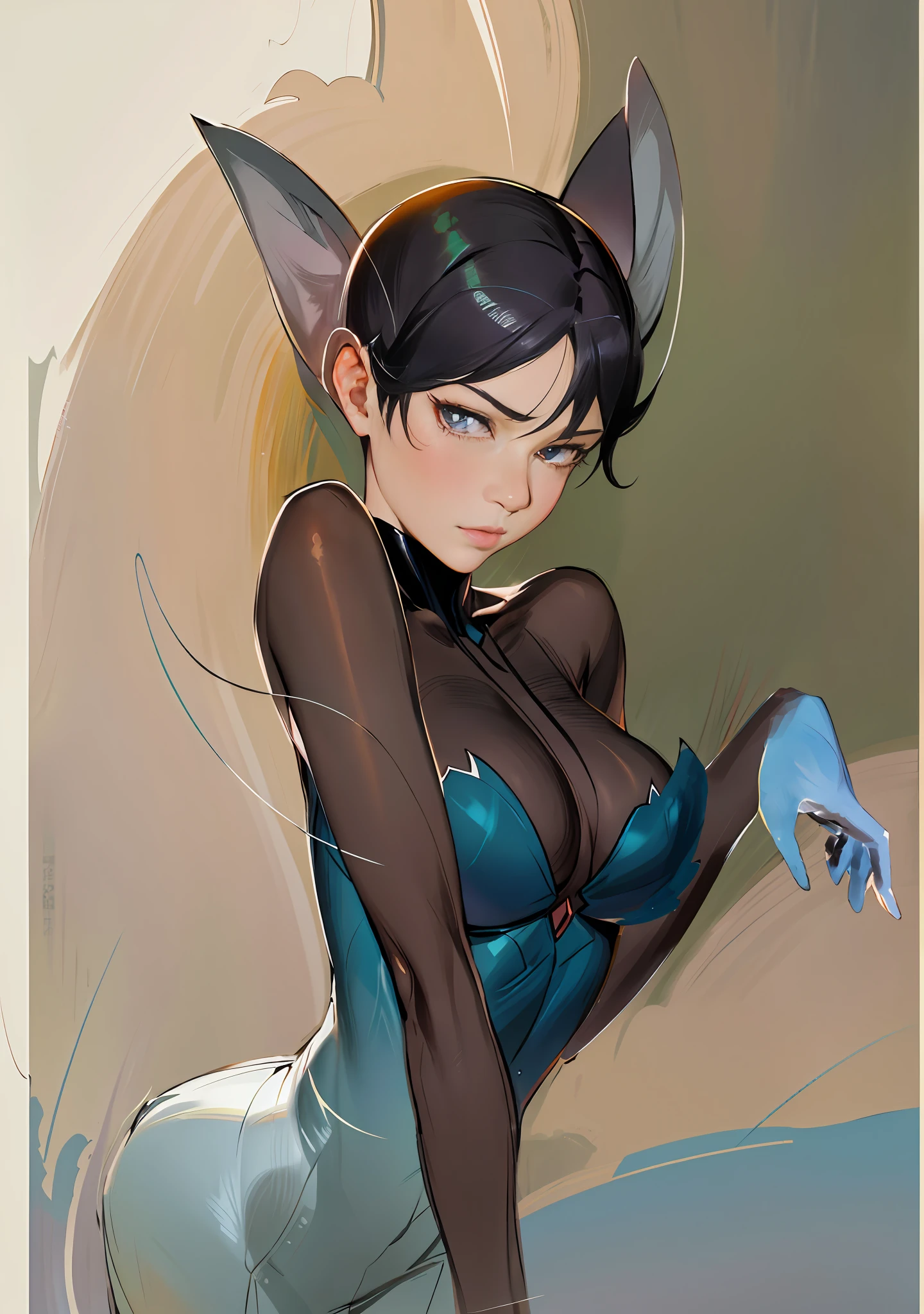 Anime characters posing for photos with cat ears and blue gloves, Artgerm style, Extremely detailed Artgerm, Style Artgerm, krenz cushart and artgerm, artgerm and rossdraws, Artgerm Plat, Artgerm and Atey Ghailan, Stanley Ateg Liu, art-style