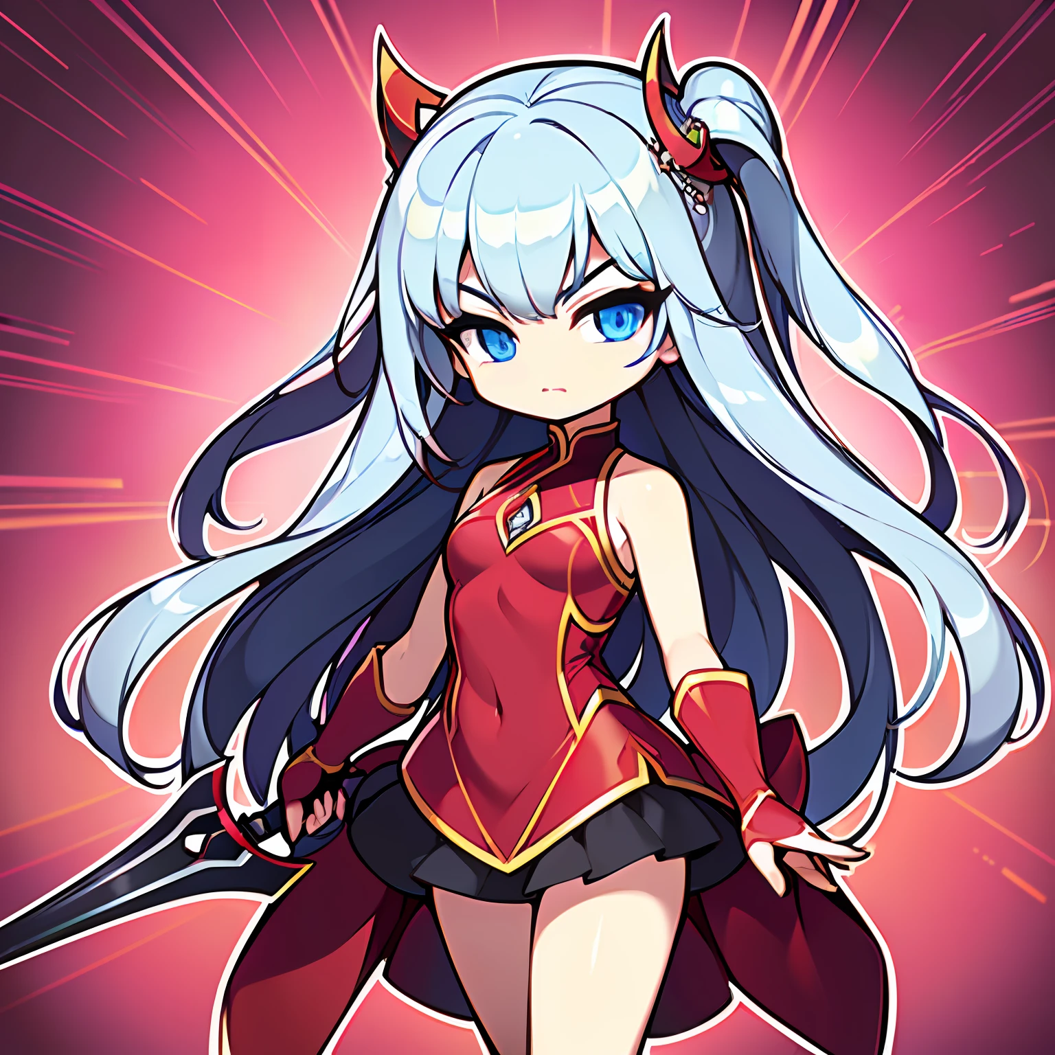 (hyper HD:1.5),(acurate:1.5),(The is very detailed:1.8),(超高分辨率:1.5),(hyper-high detail:1.5),(Ultra high quality:1.5),(best qualtiy:1.5),(4K:1.5),(8K:1.5),(No background:1.8),(Remove the background:1.8),1 girl,(blue hairs:1.3),shoulder-length short hair,(Delicate eyes:1.3),Be red in the face,Beauty mole,Upper body armor,Lower body armor skirt,(Take the halberd:1.3),medium boob,(detail finger:1.5),(Clear legs:1.2),(Q version of cartoon:1.8),(Side of the character:1.5),(4 Cephalic body:1.5)(Three View:1.5),(30° side view:1.5),(Oblique side lens)