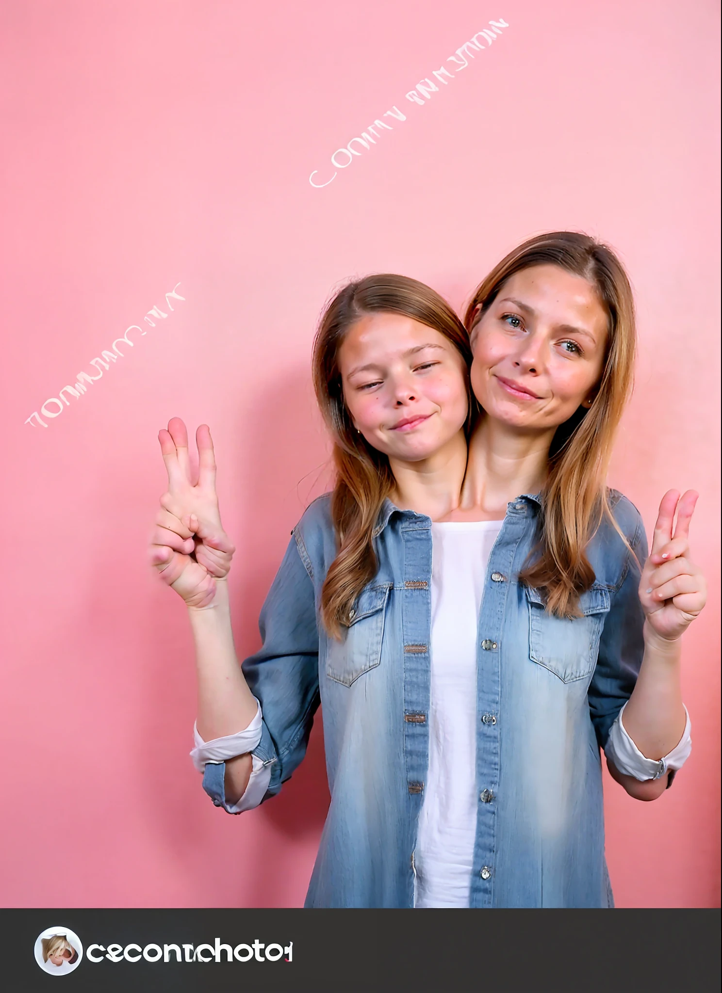 2heads, two headed girl, (mom and daughter attached to each other:1.5), (one of the conjoined heads is a young child:1.5), (one torso:1.5), (female:1.5), (blonde:1.5), (two heads attached to one body:1.4), conjoined twins, heads side by side, one body, young, uncomfortable, barefoot, bare breasts