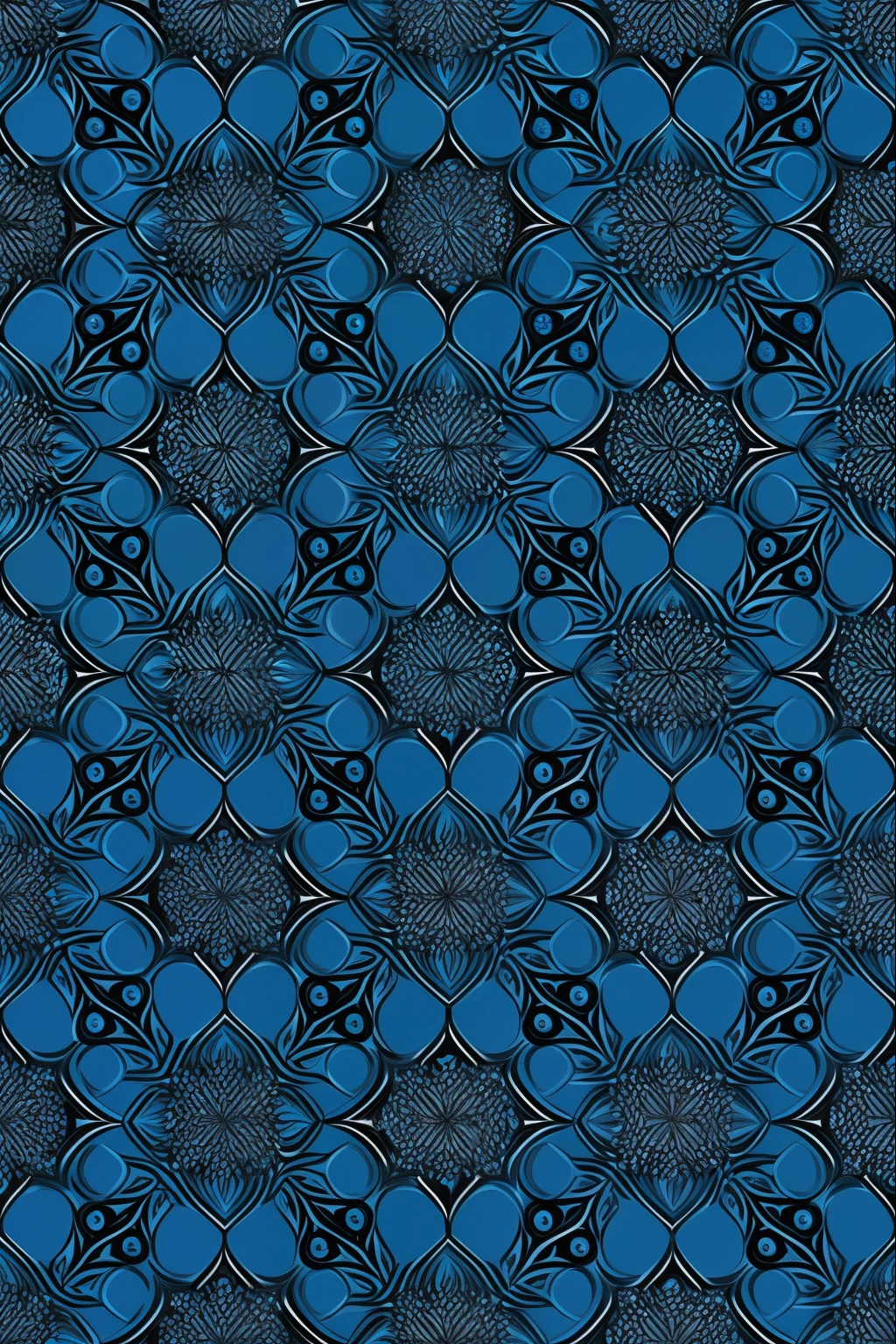 jewelry pattern, blue dark, fundo black