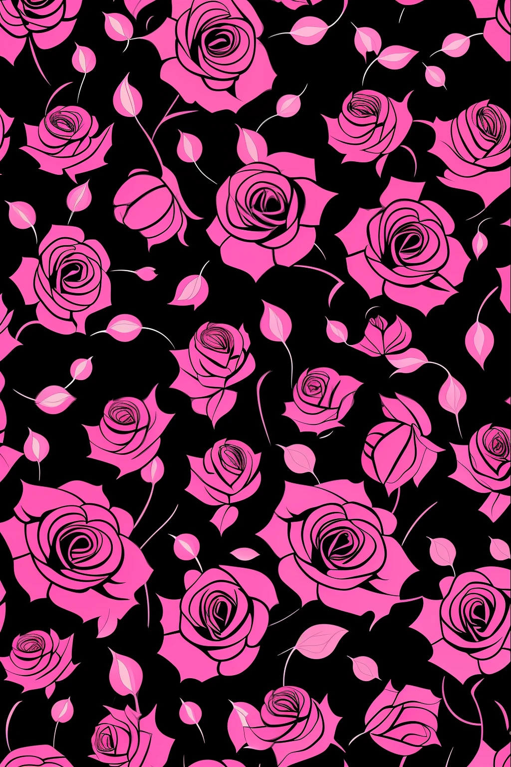 abstract pattern, rose color, fundo black