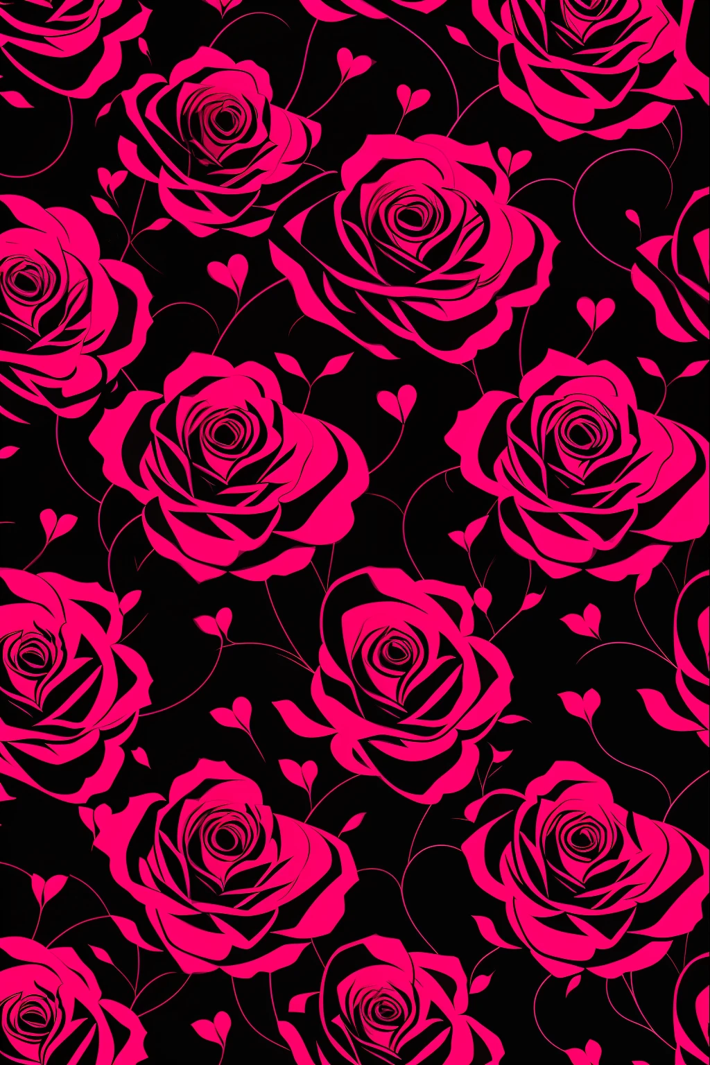 abstract pattern, rose color, fundo black