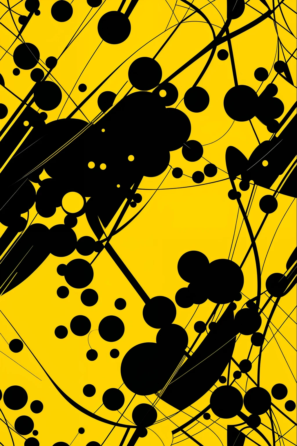 abstract pattern, amarelo, fundo black