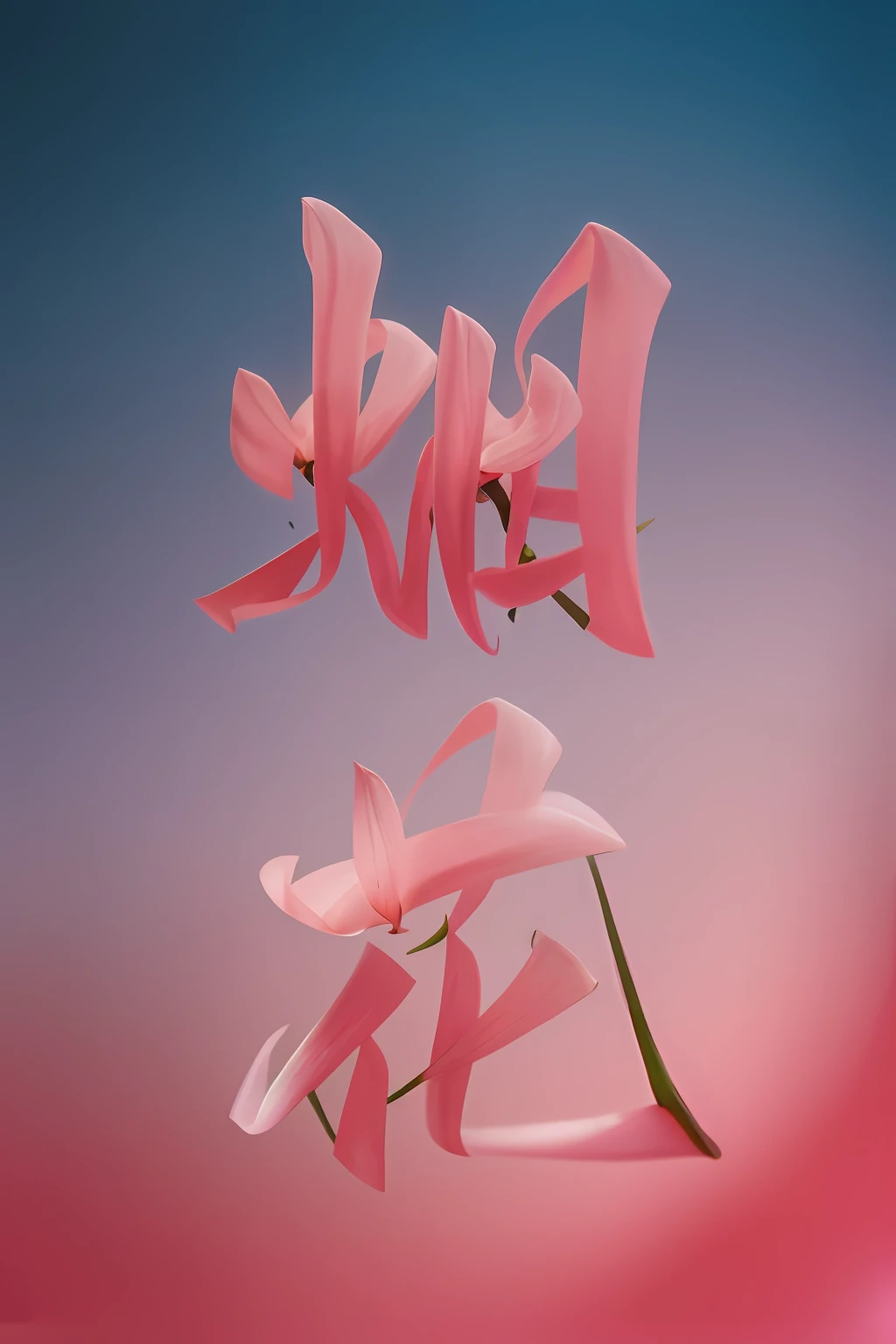 Solid pink background,The focus is on petals,Glowing petals,rainbowing,Contre-Jour,